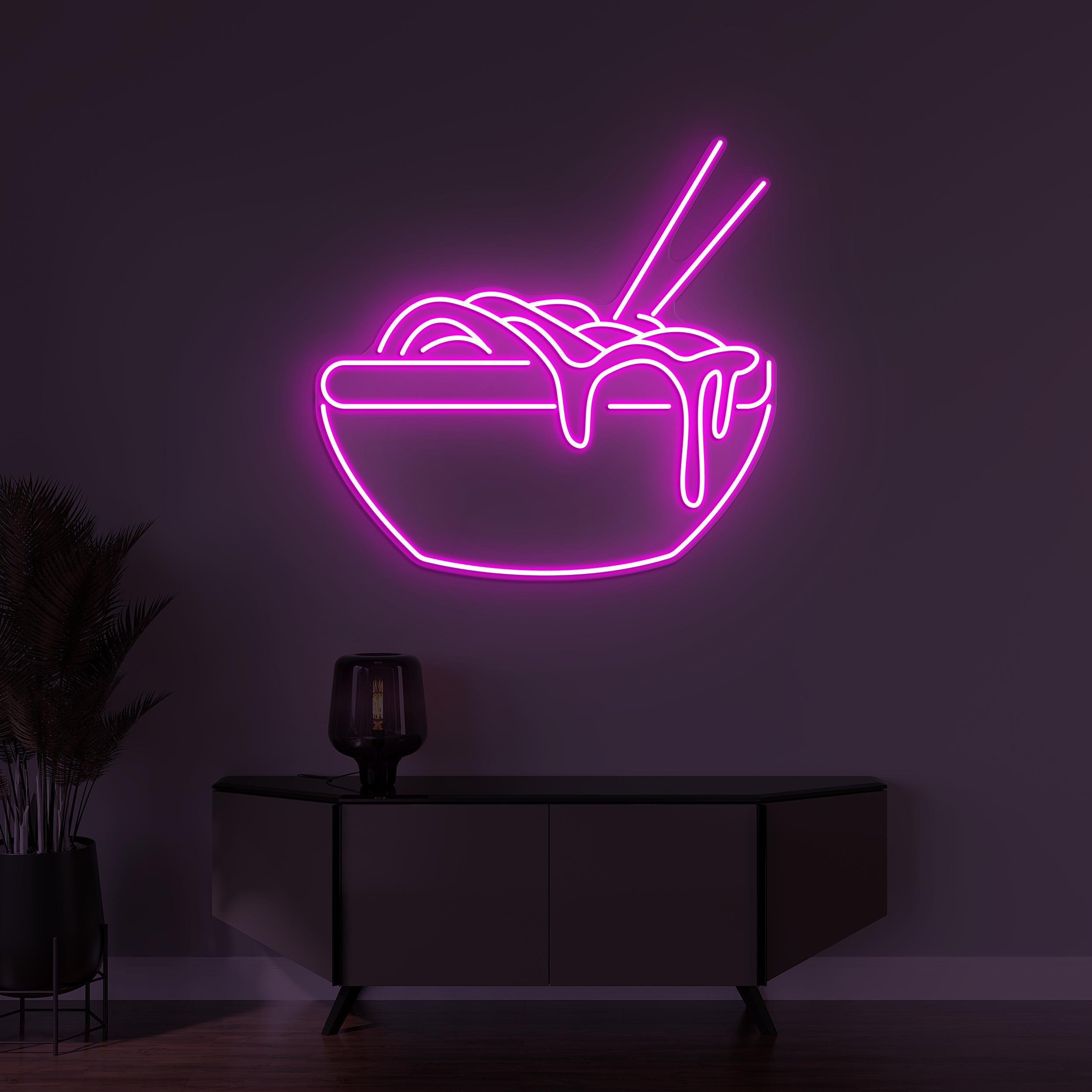 Noodle Bowl Neon Sign, Noodle Bowl LED Light, Ramen Wall Decor, Asian Food Neon Art, Custom Neon Sign, Noodle Lover Neon Sign, Cafe Wall Art