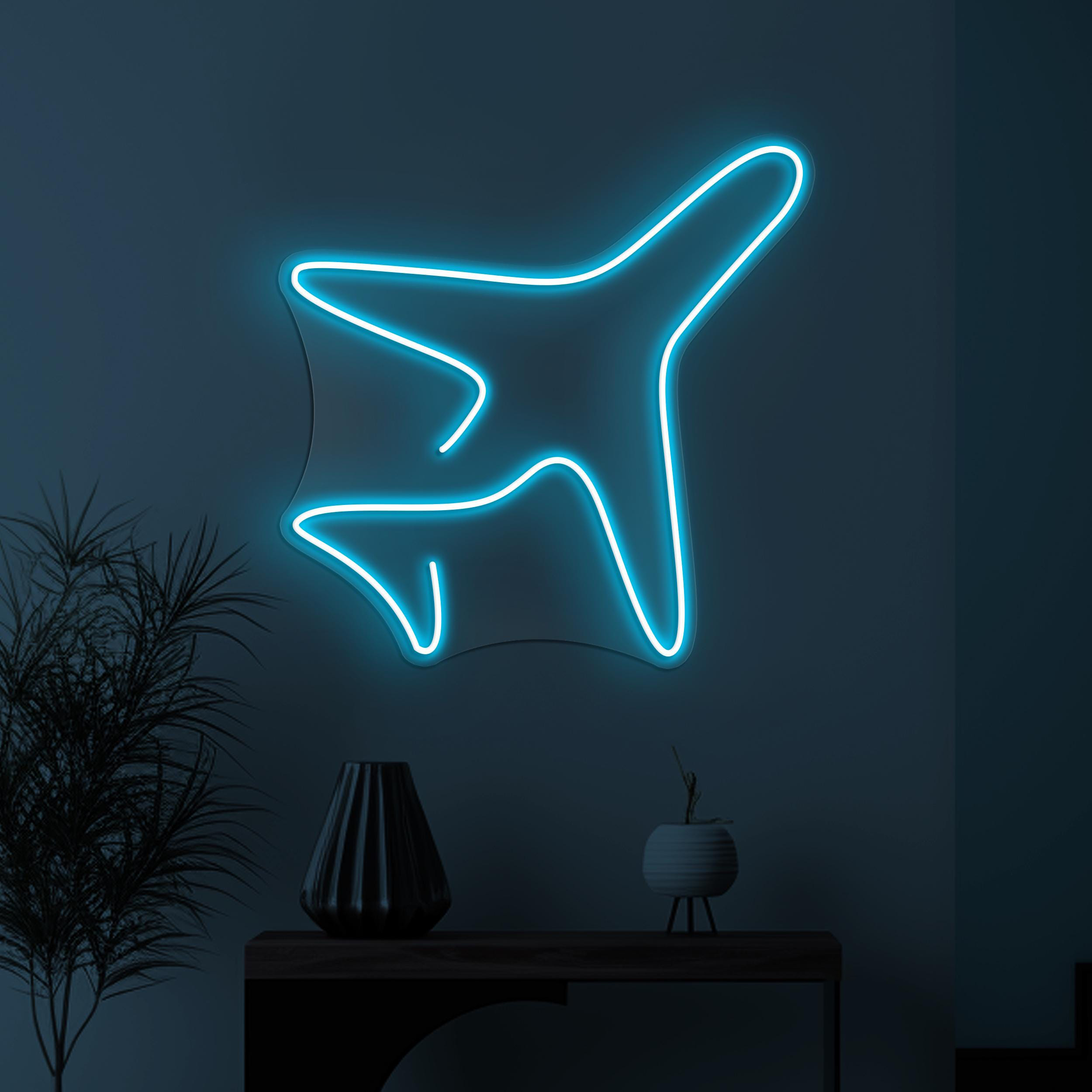 Airplane Neon Sign, Airplane LED Light, Airplane Wall Art, Kids Room Wall Decor, Travel Agency Neon Light, Game Room Decor, Travel Neon Sign