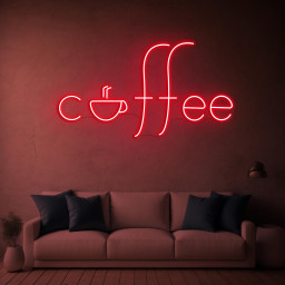 Coffee Neon Sign, Coffee LED Light, Coffee Cup Wall Art, Coffee Cup Logo, Decor for Store, Shop, Bar, Cafe & Home, Coffee Cup Welcome Sign