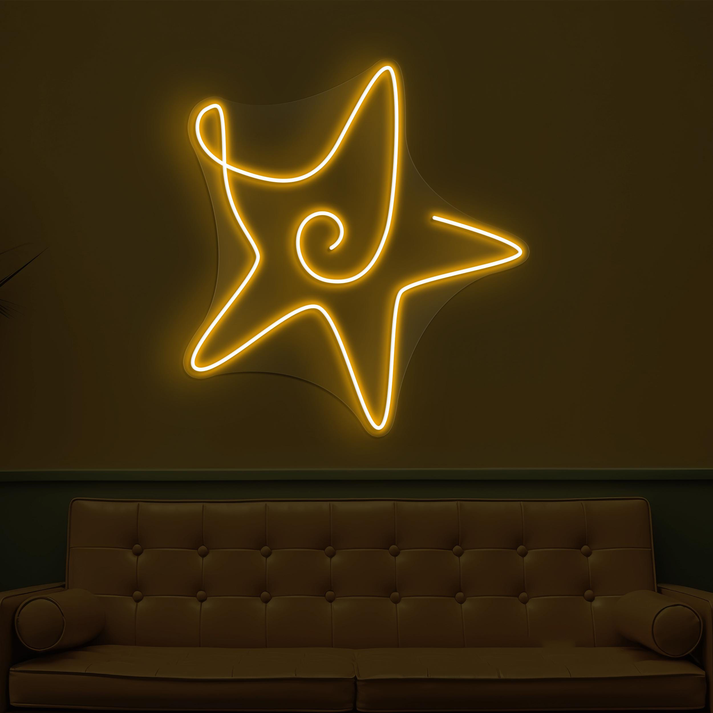 Star Neon Sign, Star LED Light, Kids Room Wall Decor, Led Night Wall Art, Home Neon Light, Bedroom Led Sign, Restaurants Led Neon Light