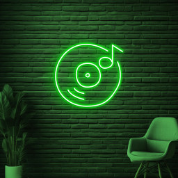 Vinyl Record Neon Sign, Vinyl Record LED Light, Music Records Wall Decor, DJ Neon Sign, Music Studio Wall Art, Bar Nightclub Neon Light