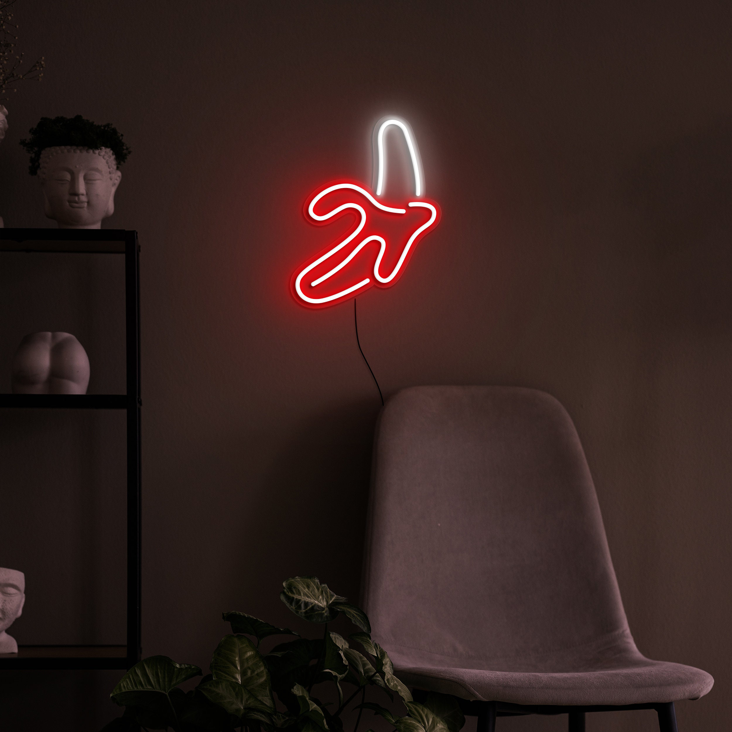 Banana Neon Sign, Banana Wall Décor Light, Banana Fruit Neon Art, Kids' Room, USB Powered Banana Night Lamp, Birthday Party Decoration, Gift
