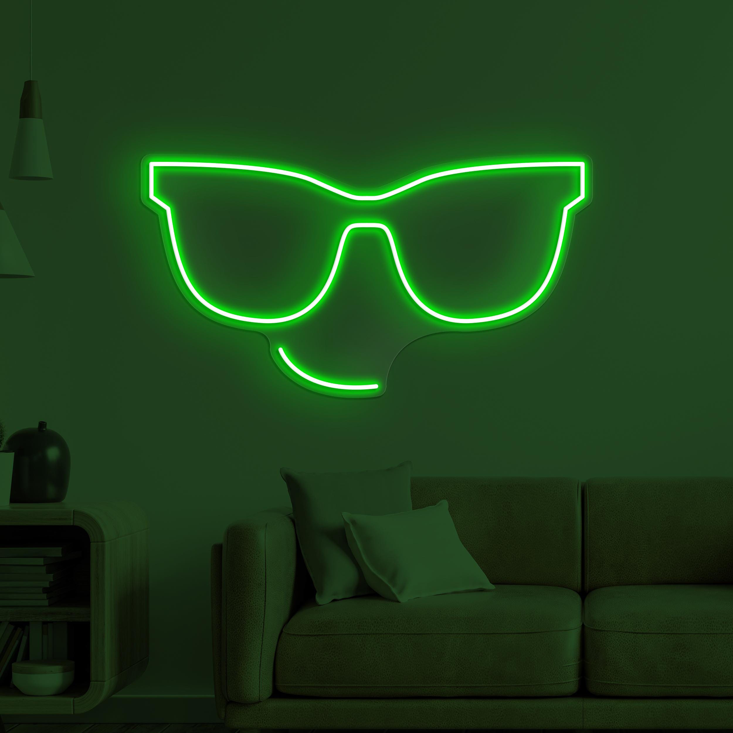 Glasses Neon Sign, Glasses LED Light, Glasses Emoji Wall Decor, Shades Wall Art, Sunglasses Shop Neon Light, Led Neon Wall Decor, Gift Idea