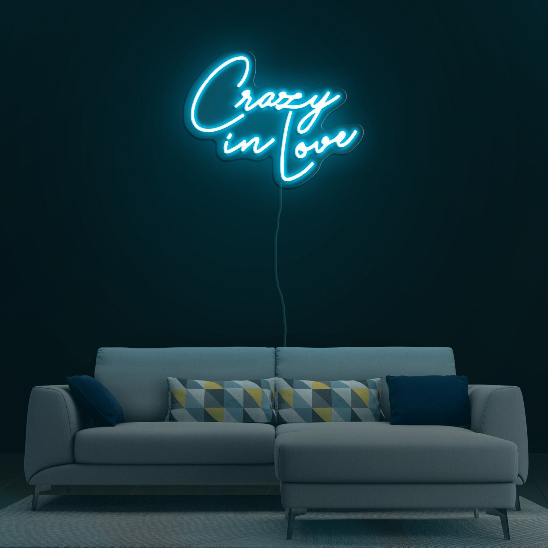 Crazy in Love Neon Sign, Romantic Light Decor for Bedroom, Wall Art Gift, Room & Party Decor, LED Lights for Wedding, Engagement, Birthday