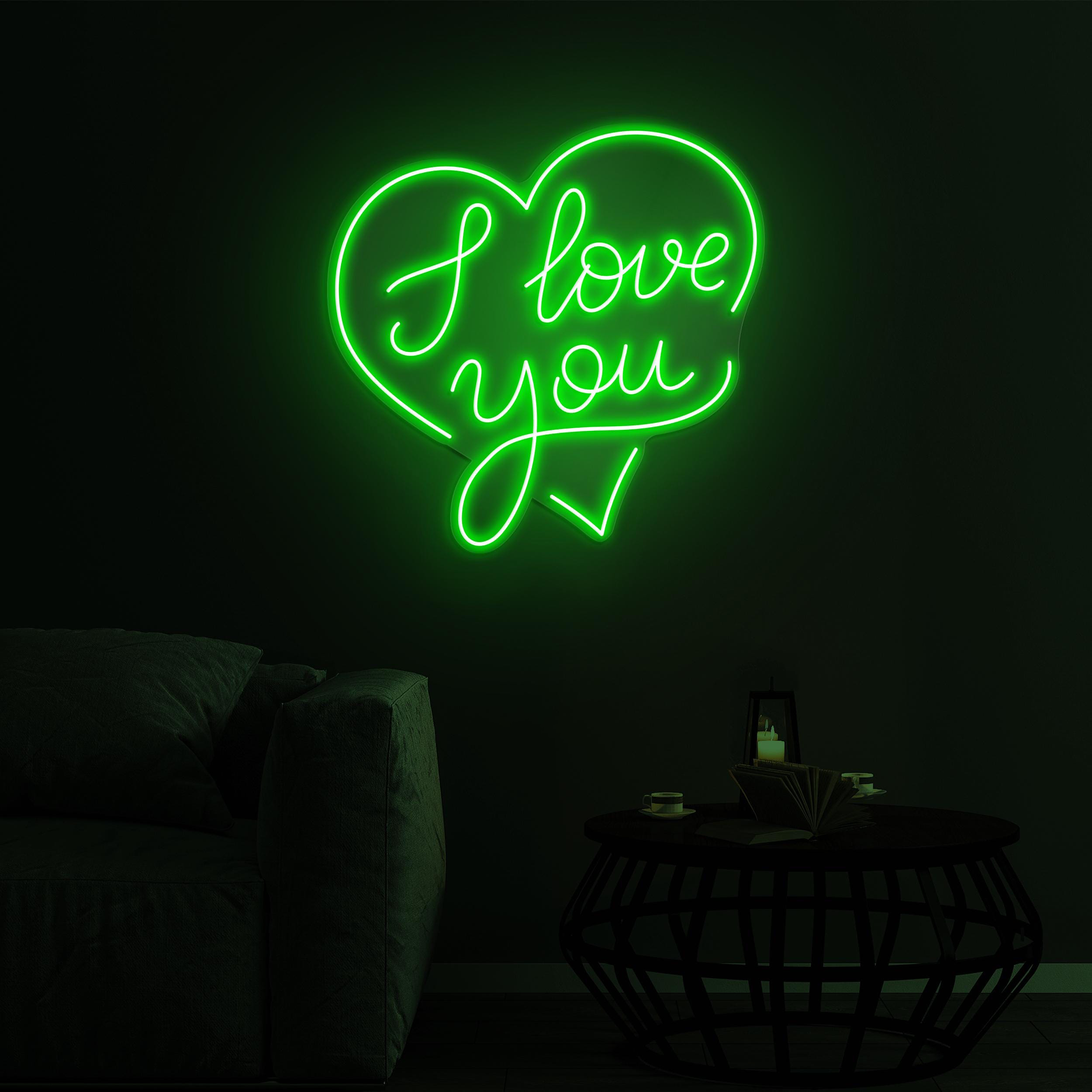 I Love You Neon Sign, I Love You LED Light, I Love You In Heart LED Art, Wedding Party Decor, Romantic Love Wall Decor, Couple Neon Art Gift