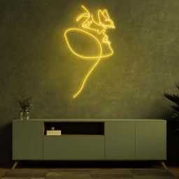 Face with Butterfly Neon Sign, Women Face with Butterfly light, Feminine Line Decor, Lady Wall Art, Neon Sign for Home, Shop & Beauty Bar