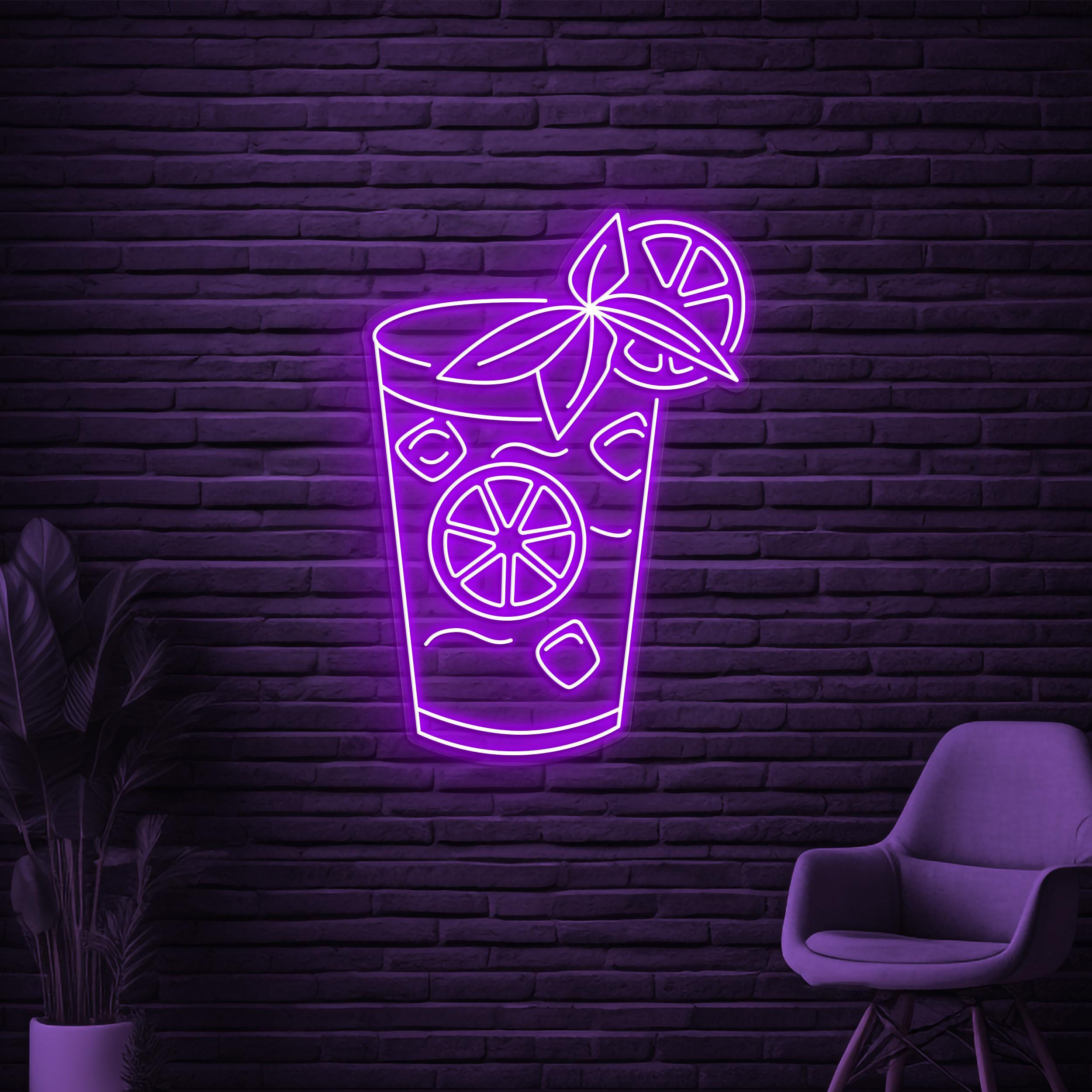 Mojito Neon Sign, Mojito LED Light, Cocktail Wall Decor, Bar Pub Wall Art, Mojito Cocktail Neon Light, Drink Corner Art, Cocktail Lover Gift