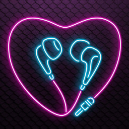 Heart Earphone Neon Sign, Headphones Heart LED Light, Love Beats Wall Decor, Home Neon Light, Music Heart Wall Art, Music Love Neon Decor