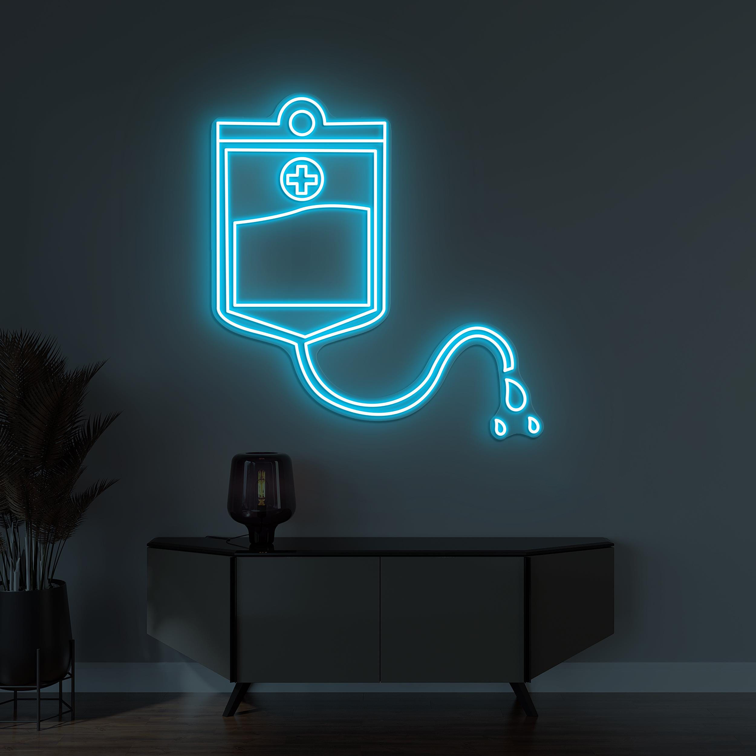 IV Drip Bag Neon Sign, IV Bag LED Light, Hospital Wall Decor, Dr Clinic Neon Sign, Medical Wall Art, Personalized Neon Sign, Drip Neon Decor