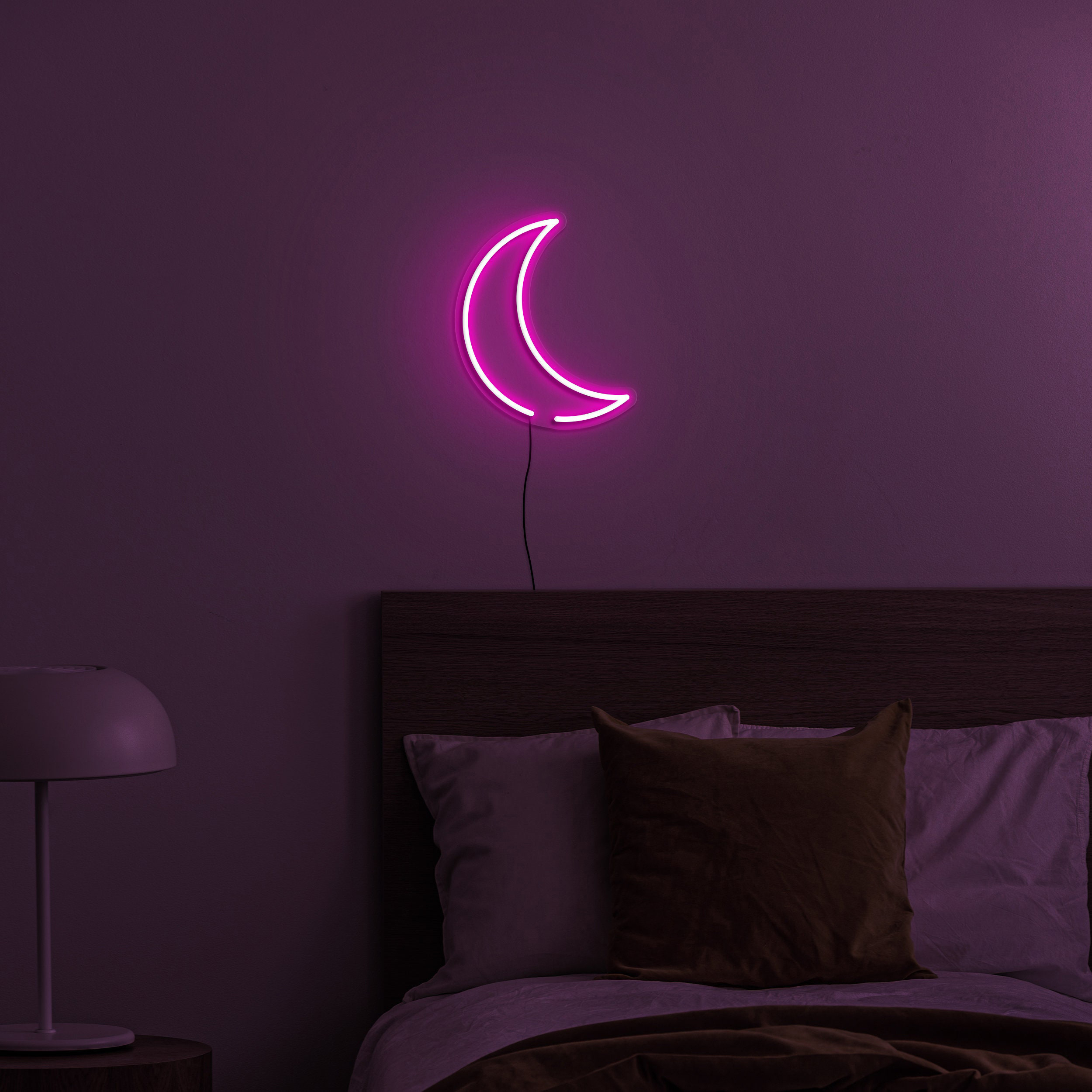 Moon Neon Sign, Moon LED Light for Home Decor, Moon Led decor, Bar Party Wall Art, Dimmable USB Powered Moon Lights, Gift for Kids,Moon Sign
