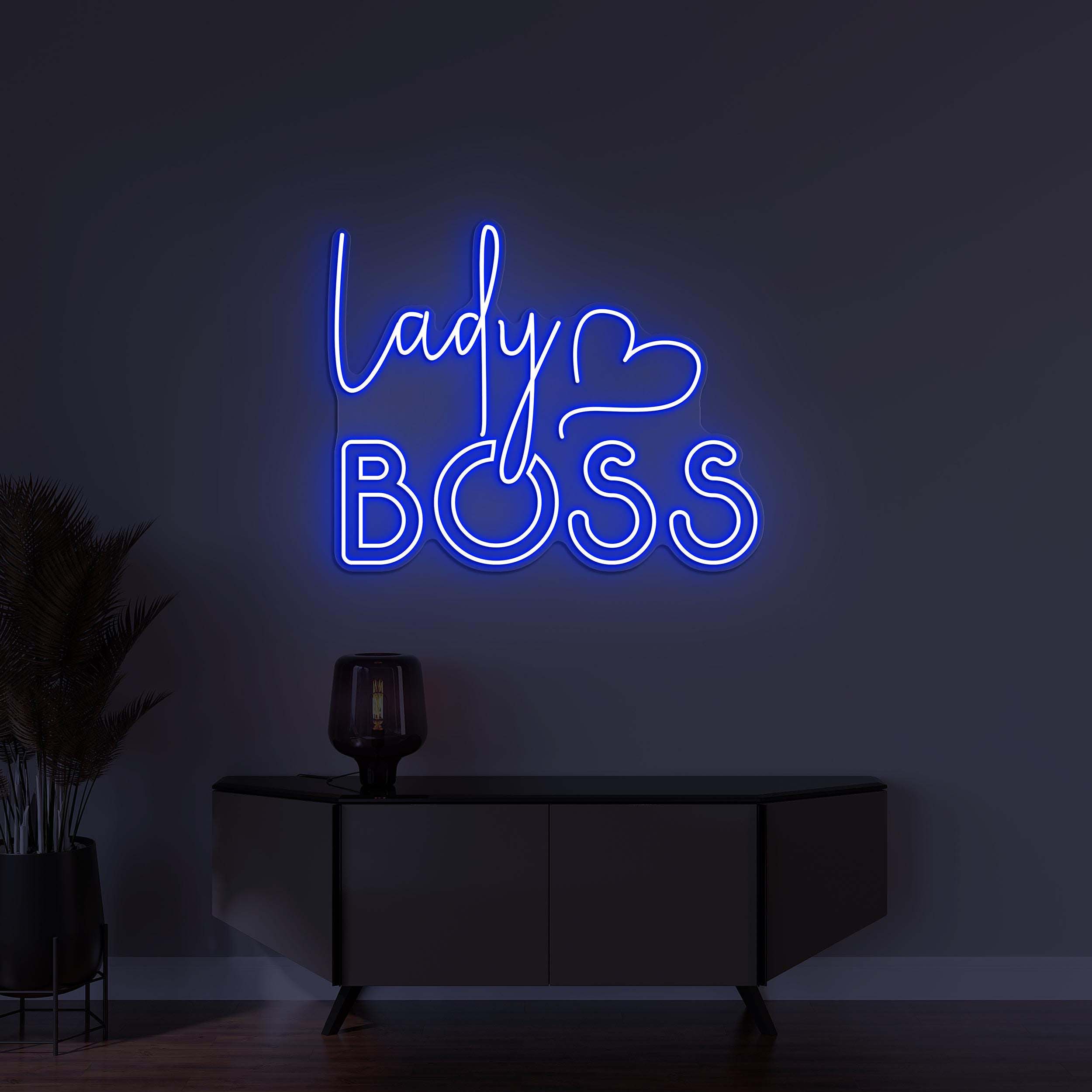 Lady Boss Neon Sign, Lady Boss LED Light, Girl Power Wall Decor, Girl Room Wall Art, Personalized Girl Sign, Heart LED Art, Salon LED Sign