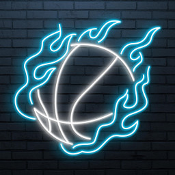 Flaming Basketball Neon Sign, Flaming Basketball LED Light, Fire Ball Wall Decor, Sports Club Wall Decor, Game Room Neon Light, Ball Lover
