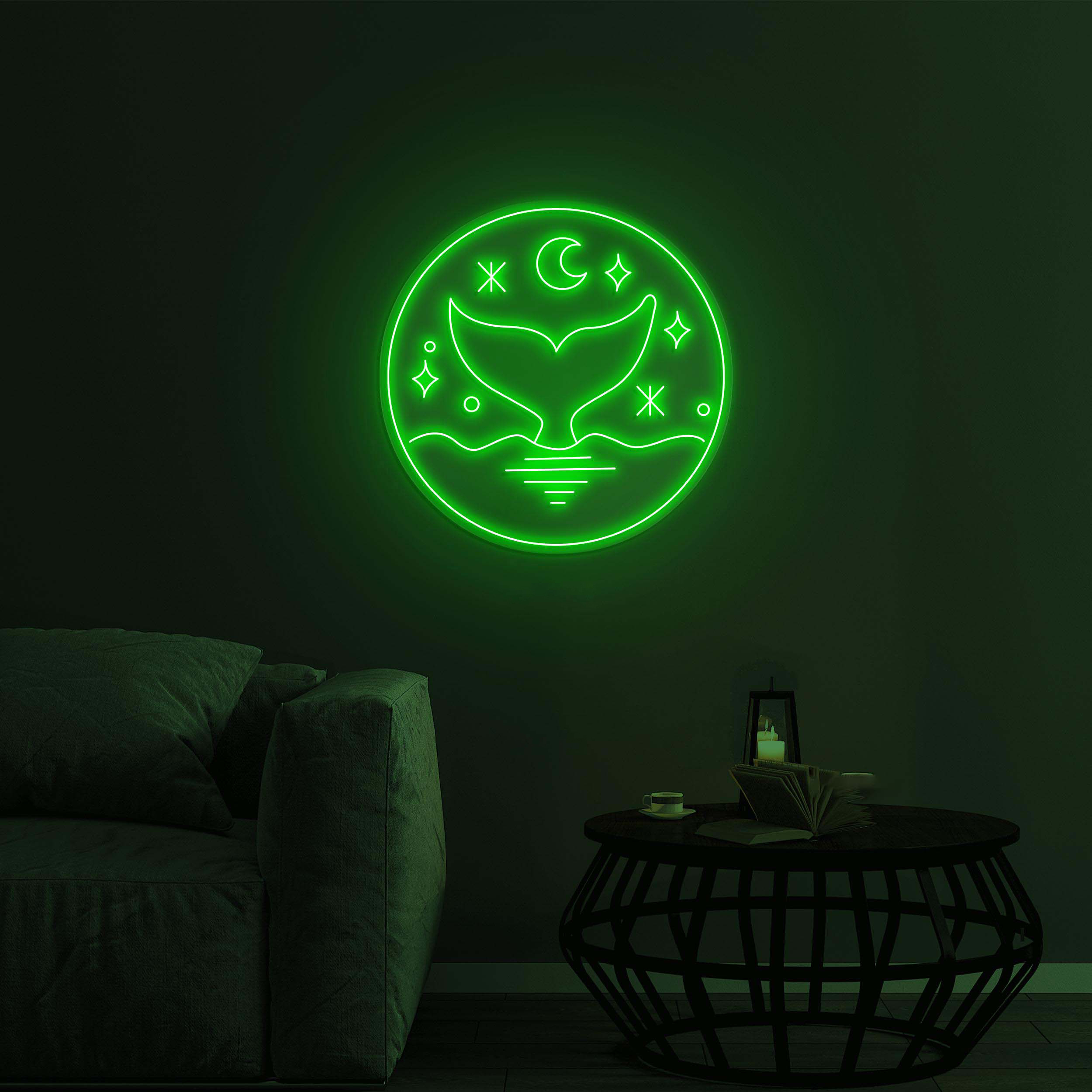 Dolphin Tail Neon Sign, Dolphin Tail LED Light, Dolphin Fish LED Neon Art, Home Wall Decor, Fish Shop Wall Art, Kids room and Party décor