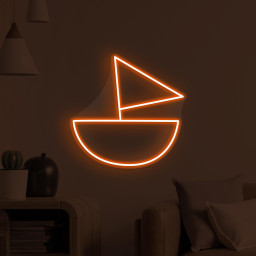 Sailboat Neon Sign, Sailboat LED Light, Sea Sailboat LED Neon Art, Beach Bar and Beach Party, Ocean Lover Gift, Ocean Neon Sign for Home,