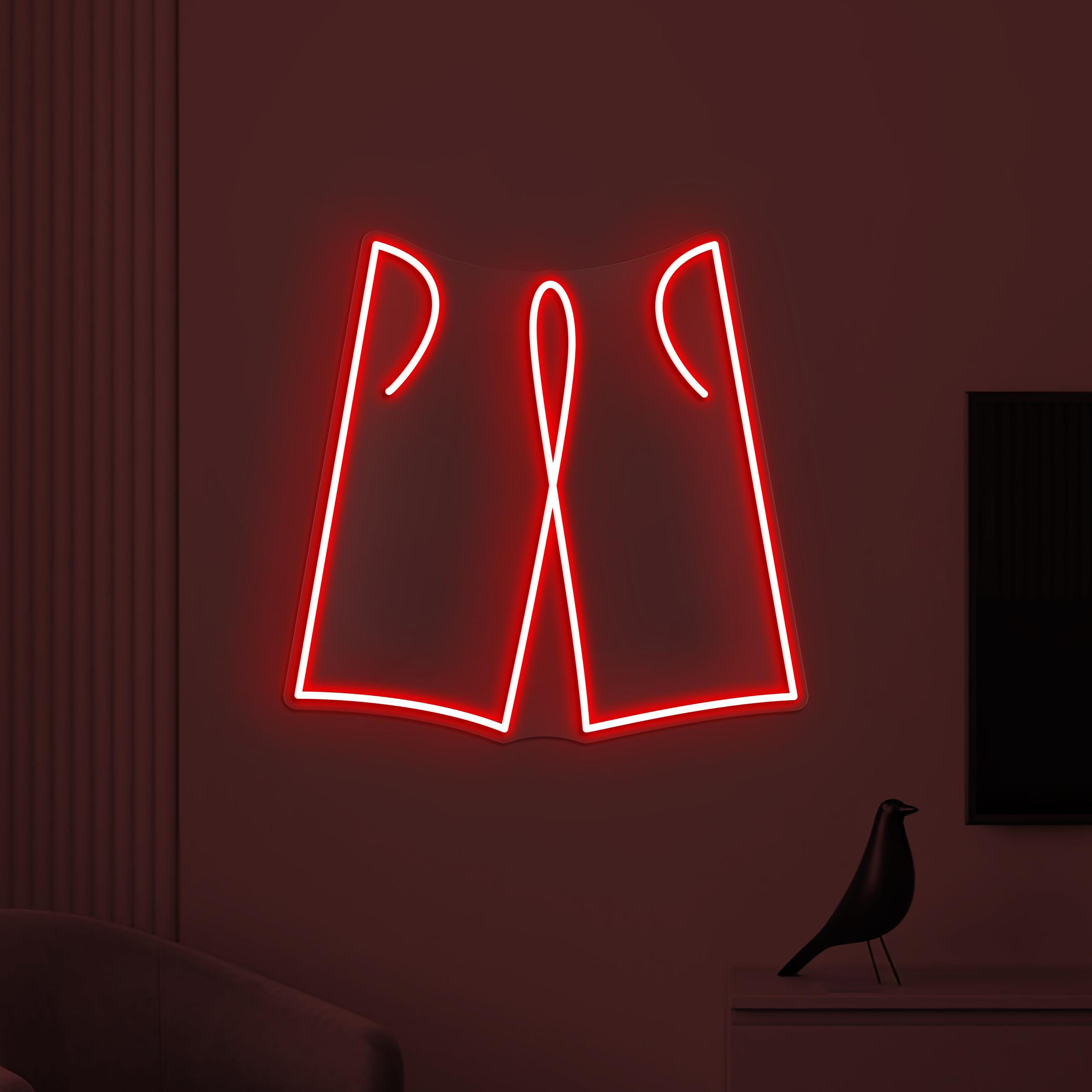 Shorts Neon Sign, Shorts LED Light, Garments Shop Wall Decor, Beach Wall Art, Brand Shop Neon Light, Custom Neon Sign, Boys Room Decor