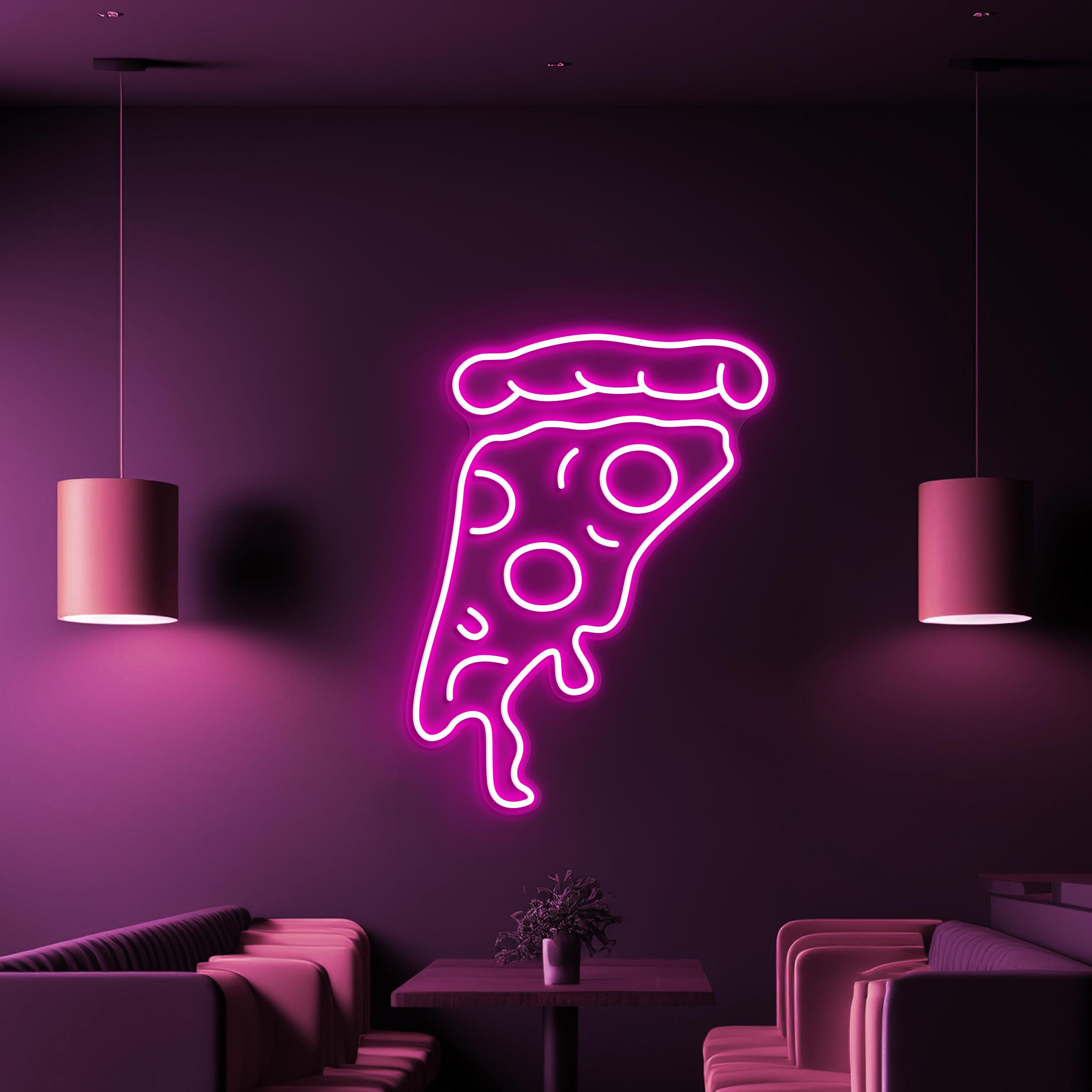 Pizza Slice Neon Sign, Pizza Slice LED Light, Pizza Shop Wall Decor, Kitchen Wall Art, Home Neon Light, Custom Neon Sign, Pizza Lover Gift