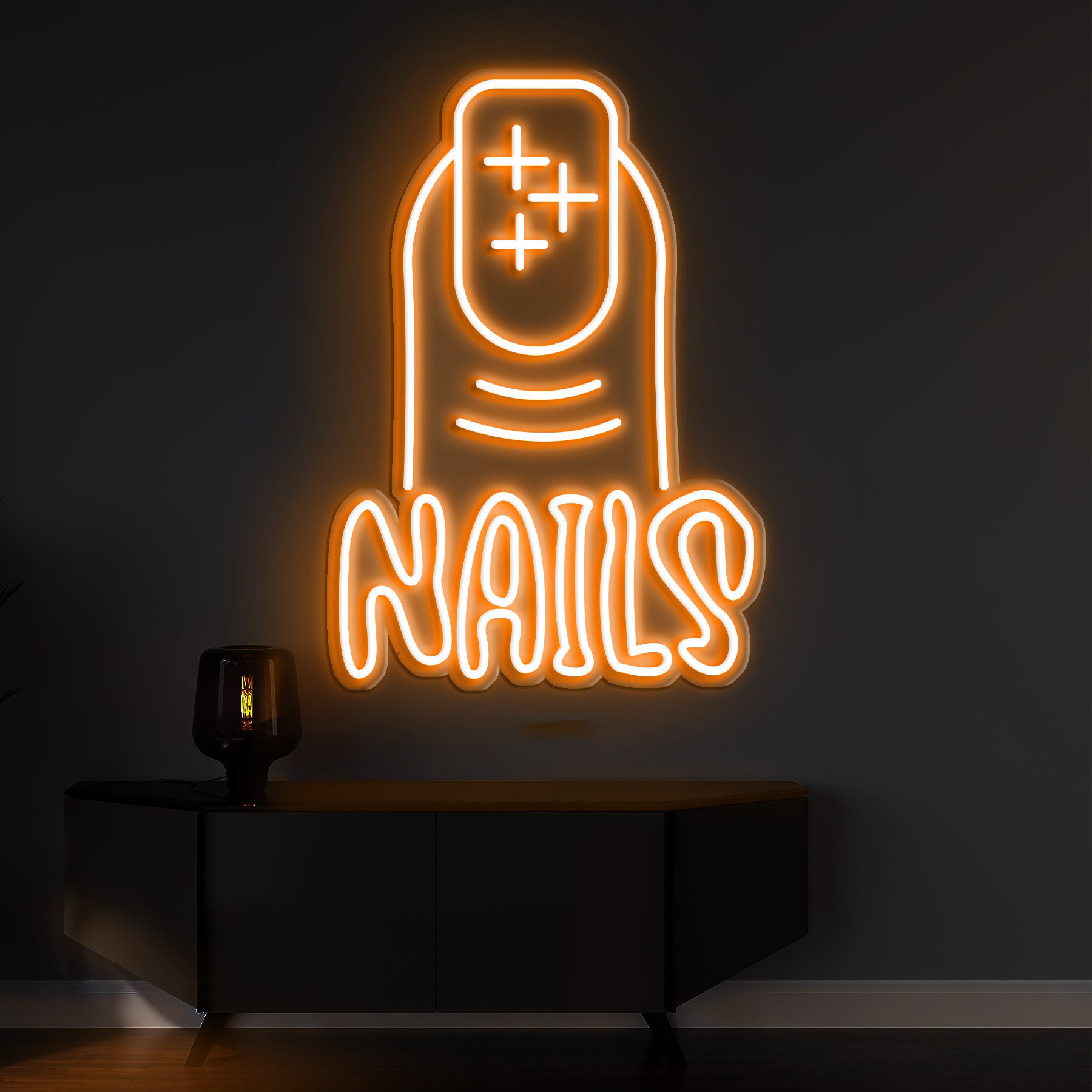Nails Neon Sign, Nails Neon Light, Wall Decor for Nail Salon and Beauty Rooms, Nail Art, Shop and Party Decor, Lights for Bedroom and Room