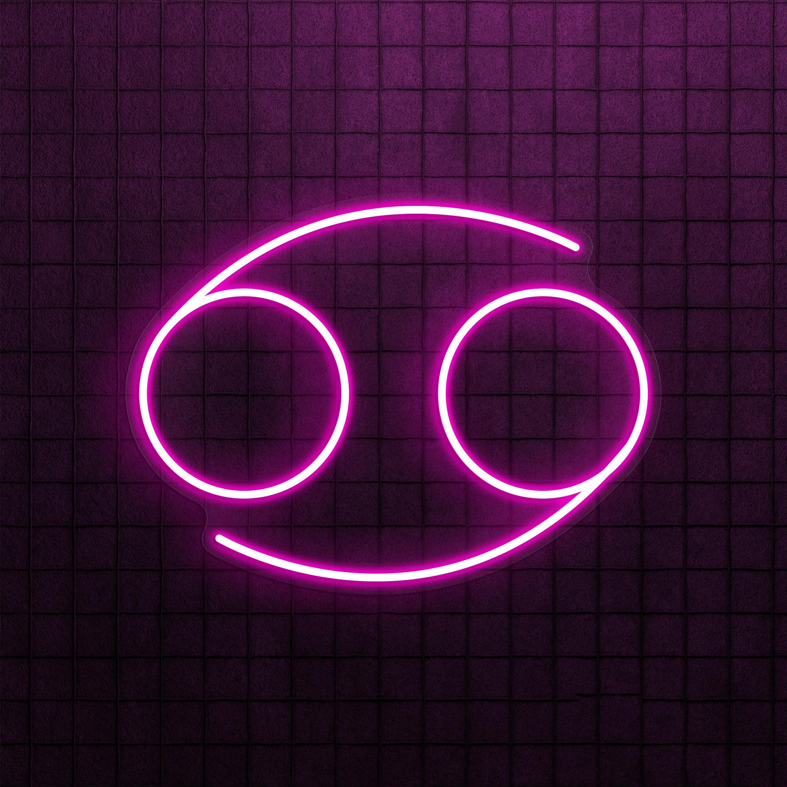 Cancer Neon Sign, Cancer LED Light, Home Wall Decor, Personalized Cancer Neon Sign, Minimalist Zodiac Horoscope Led Light, Cancer Symbol