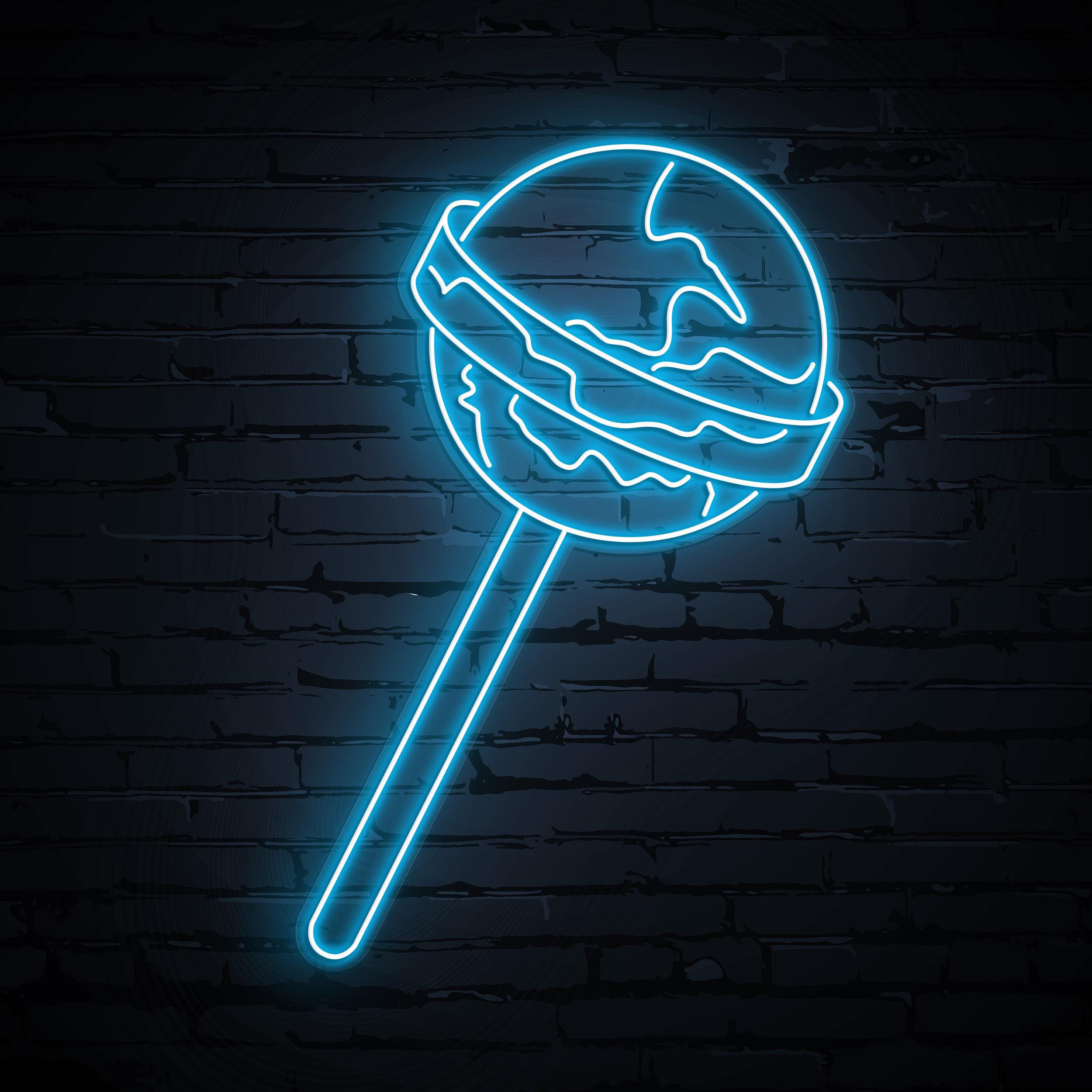 Candy Planet Neon Sign, Lollipop Neon Light, Candy Shop Decor, Planet Neon Sign, Kids' Room decor, Lollipop Wall Decor, Party decor, Gift