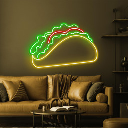 Taco Neon Sign, Mexican Food Neon Light, Taco Wall Art, Restaurant Neon Sign, Tacos LED Light, Street Food Neon Sign, Taco Neon Wall Art