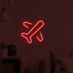 Airplane Neon Sign, Airplane LED Light, Travel Agency Wall Art, Kids Room Wall Decor, Office Neon Light, Travel Neon Sign, Gift For Pilot