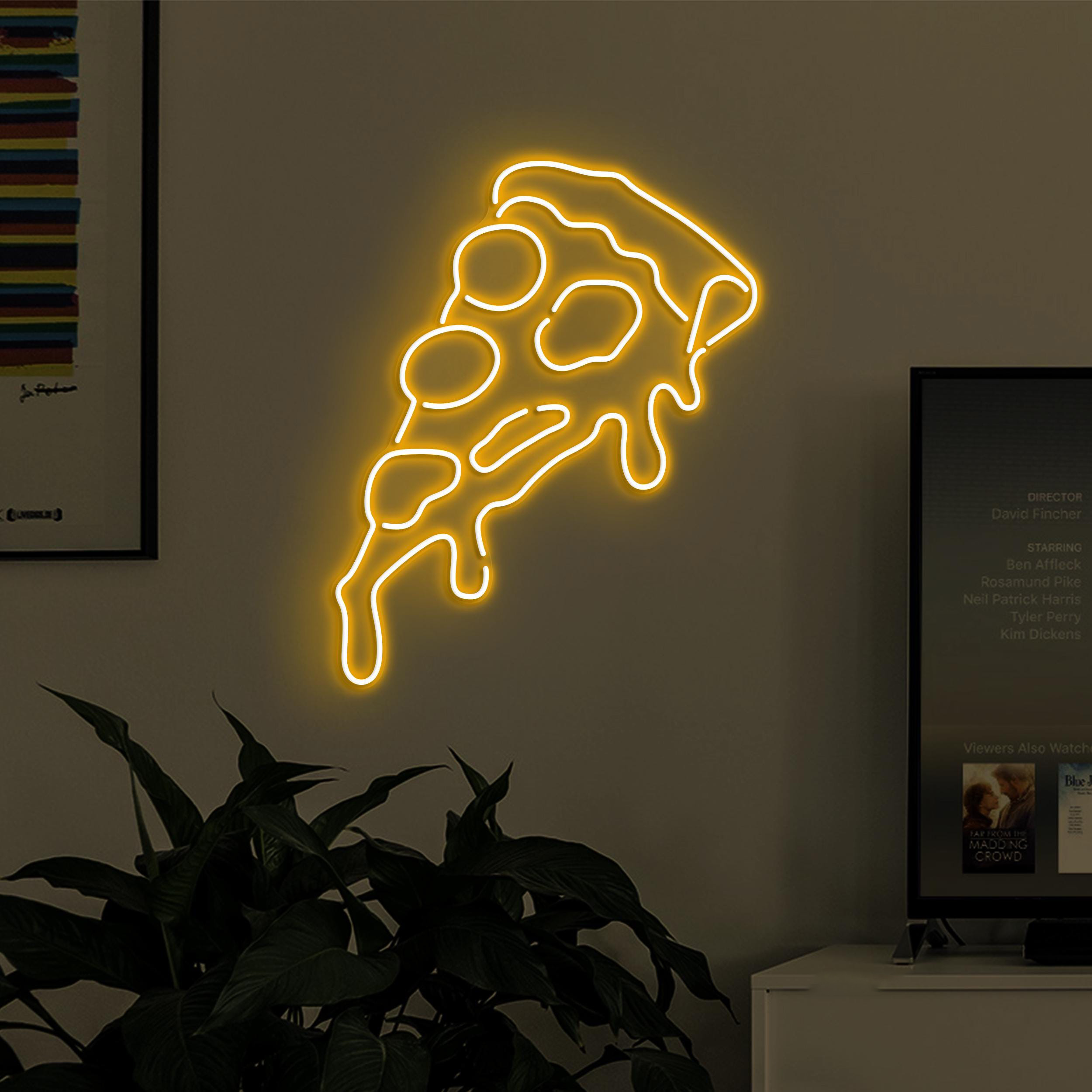 Pizza Neon Sign, Pizza LED Light, Pizza Slice Wall Decor, Pizza Cafe Neon Light, Pizza Shop Led Sign, Foodie Neon Art, Pizza Lover Decor
