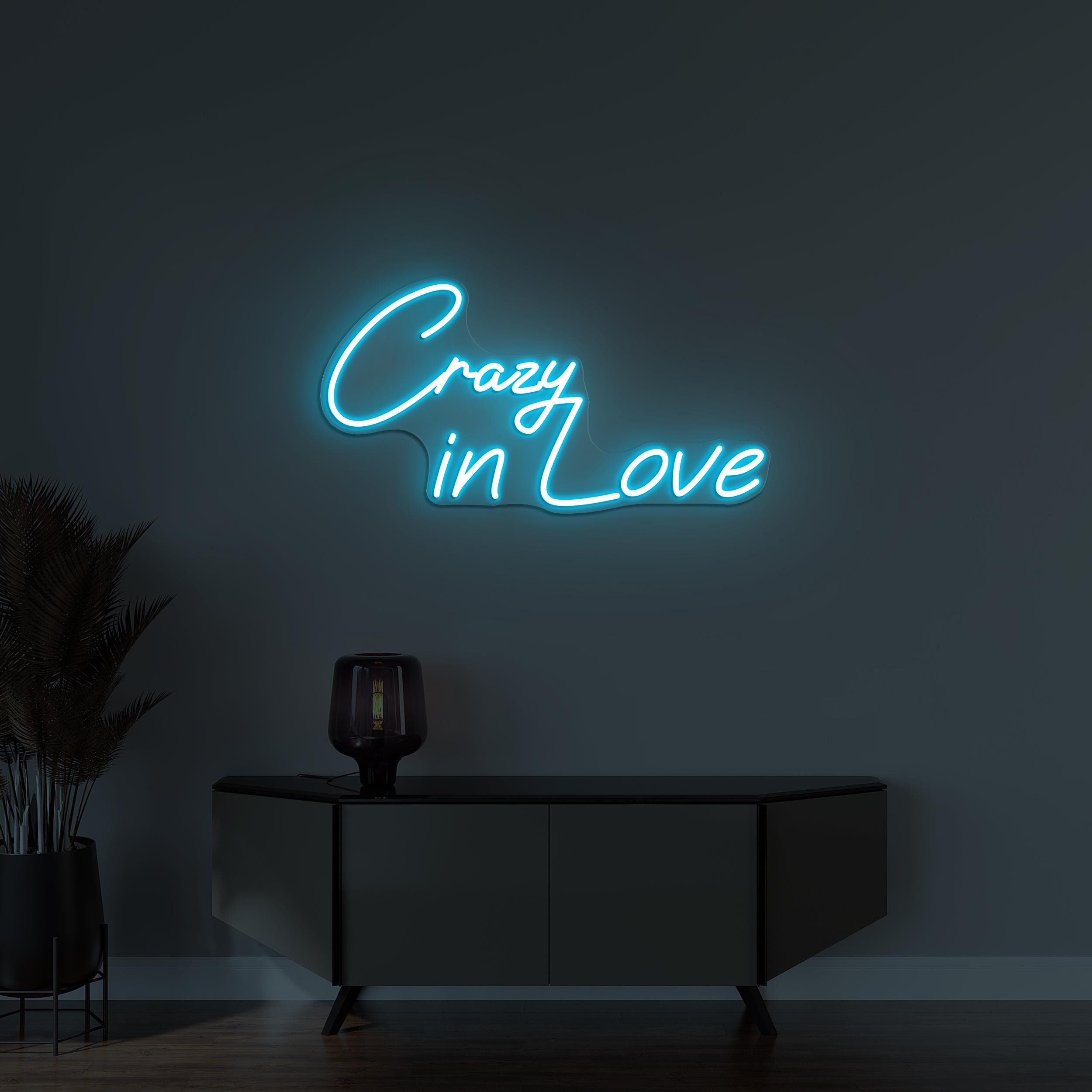 Crazy In Love Neon Sign, Crazy In Love LED Light, Wedding Wall Decor, Engagement Party Wall Art, Romantic Neon Light, Couple Neon Gift Idea