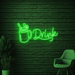 Drink Neon Sign, Drink LED Light, Drink Up Wall Art, Bar Wall Decor, Juice Shop Neon Light, Cocktail Neon Sign, Drunk Art, Drink Corner Sign