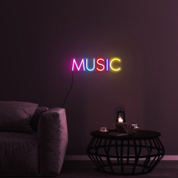 Music Neon Sign, Music Studio Office Decor, USB Powered Neon Light for Home Dorm Room Bar, Gift for Her, Led Wall Decor for Bedroom, Party