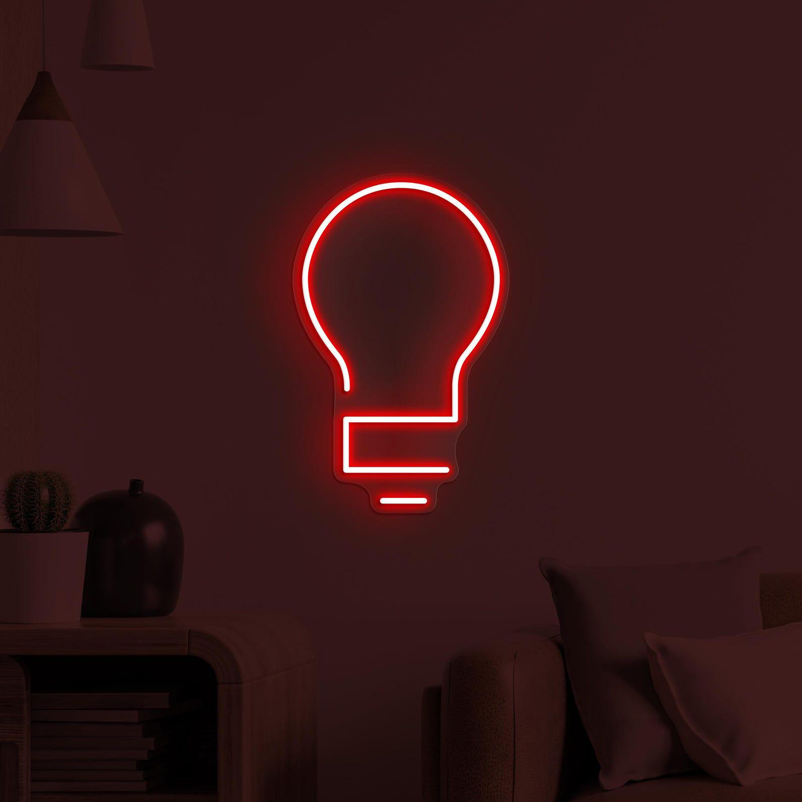 Bulb Neon Sign, Bulb LED Light, Light Bulb Wall Art, Cafe and Bar Wall Decor, Home Neon Light, Party Wall Decor, Led Neon Sign, Gift Idea