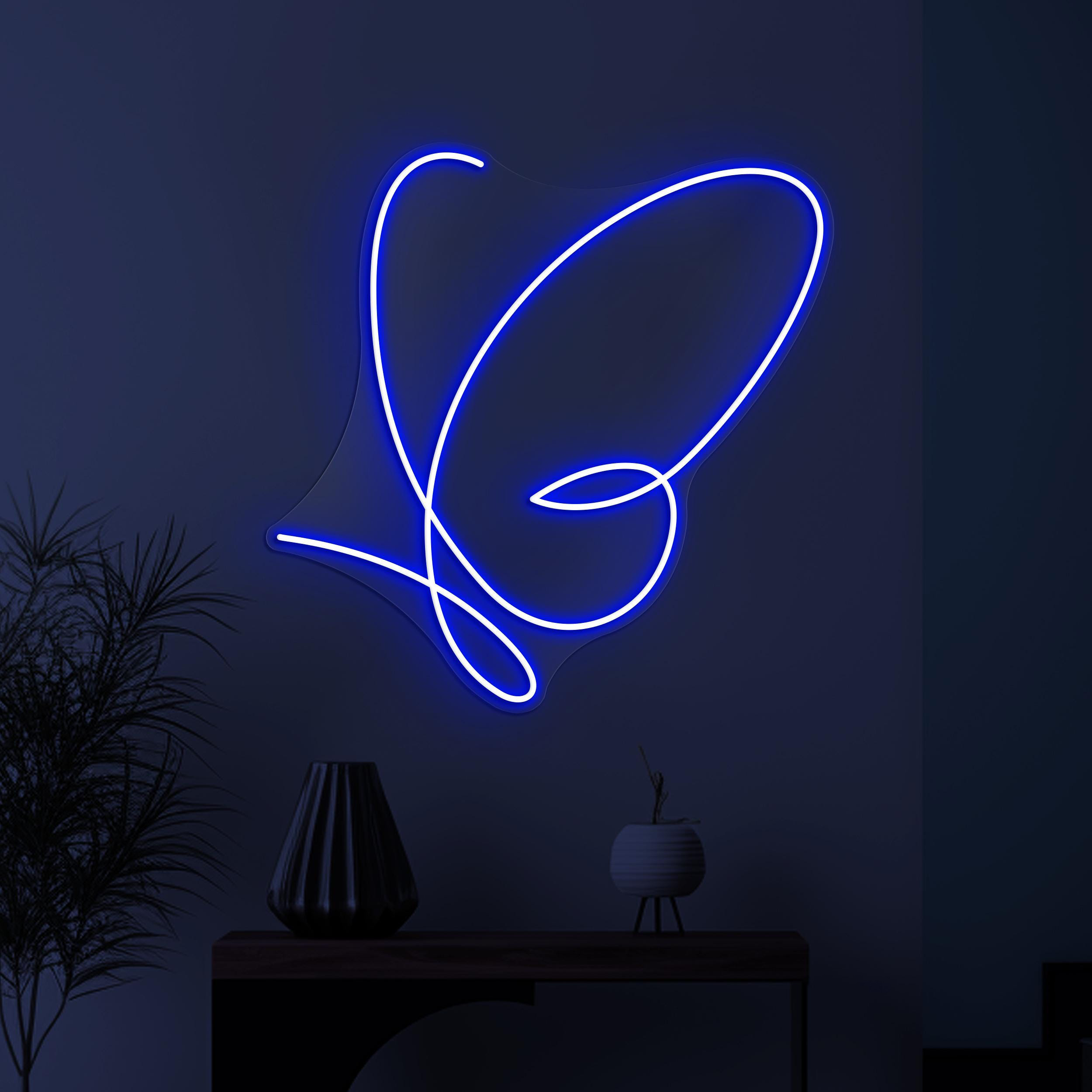 Butterfly Neon Sign, Butterfly LED Light, Nature Wall Decor, Flying Butterfly Wall Art, Girl Room Neon Light, Home Led Art, Kids Room Decor