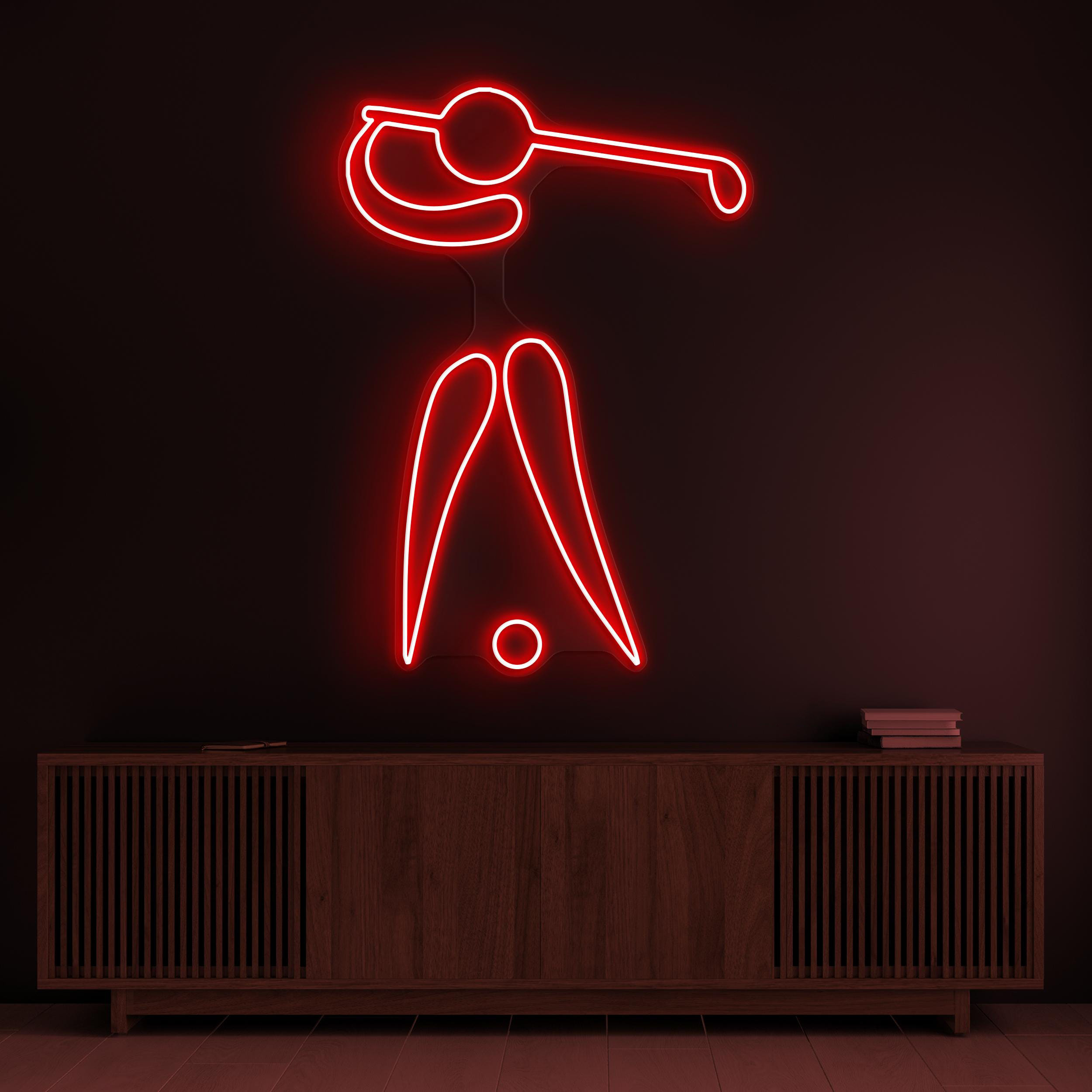 Golf Player Neon Sign, Golf Player Led Light, Golfer Wall Art, Golf Player Wall Decor, Golf Swing Sign, Golf Club Neon Light, Game Room Art