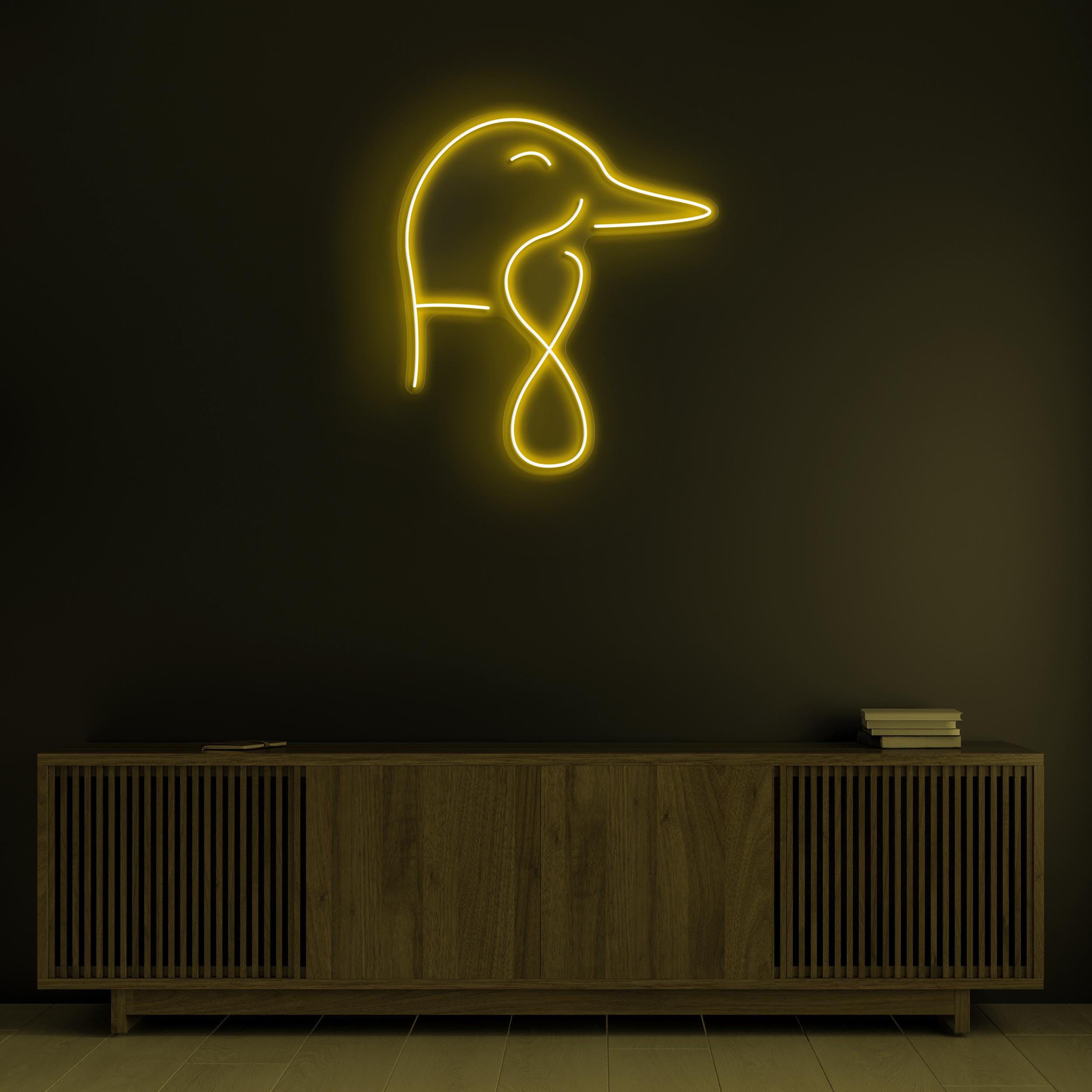 Duck Neon Sign, Duck LED Light, Cute Duck Wall Art, Bird Shop Wall Decor, Nursery Room Neon Art, Personalized Neon Sign, Home Wall Decor