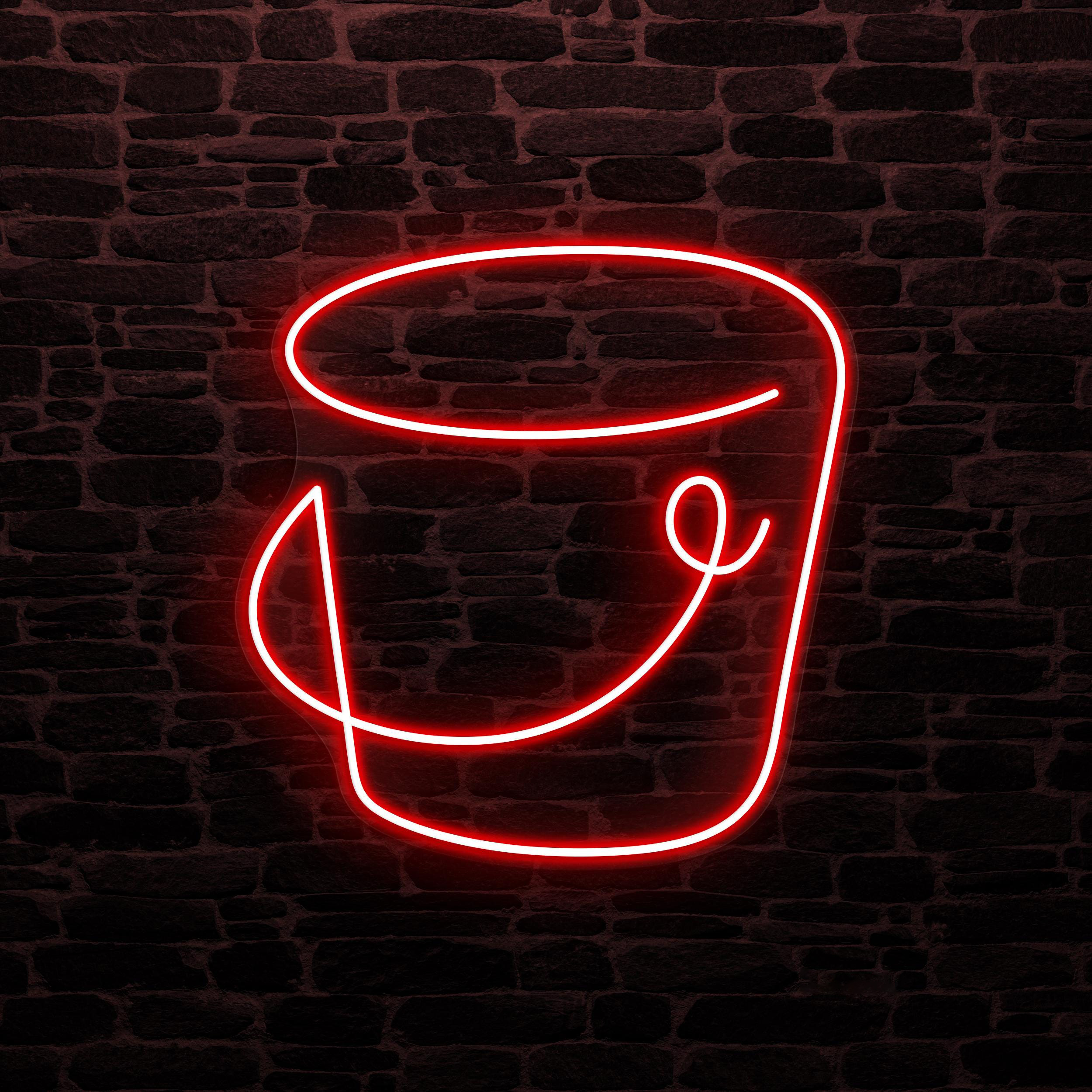Bucket Neon Sign, Bucket LED Light, Seaside Wall Art, Home Wall Decor, Personalized Neon Sign, Crockery Shop Neon Light, Bathroom Wall Art
