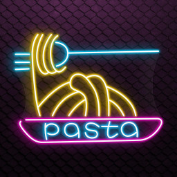 Pasta Neon Sign, Pasta LED Light, Restaurants Wall Decor, Noodle Wall Art, Pasta Shop Neon Light, Kitchen Neon Decor, Spaghetti Wall Light