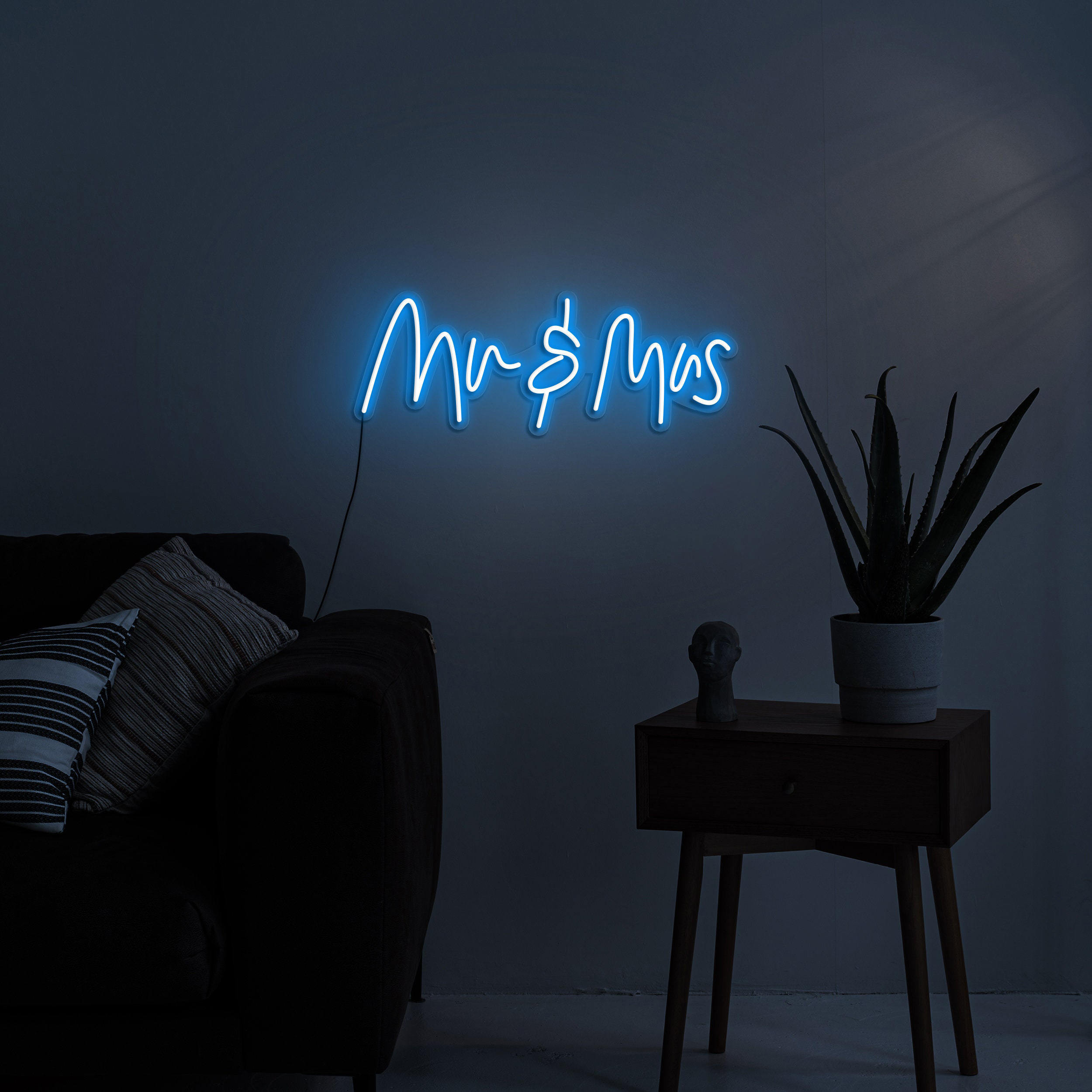 Mr. and Mrs. Neon Sign | Dimmable LED Lights | Wedding Reception Decor | USB Powered | Anniversary Engagement Gifts | Neon Light Backdrop