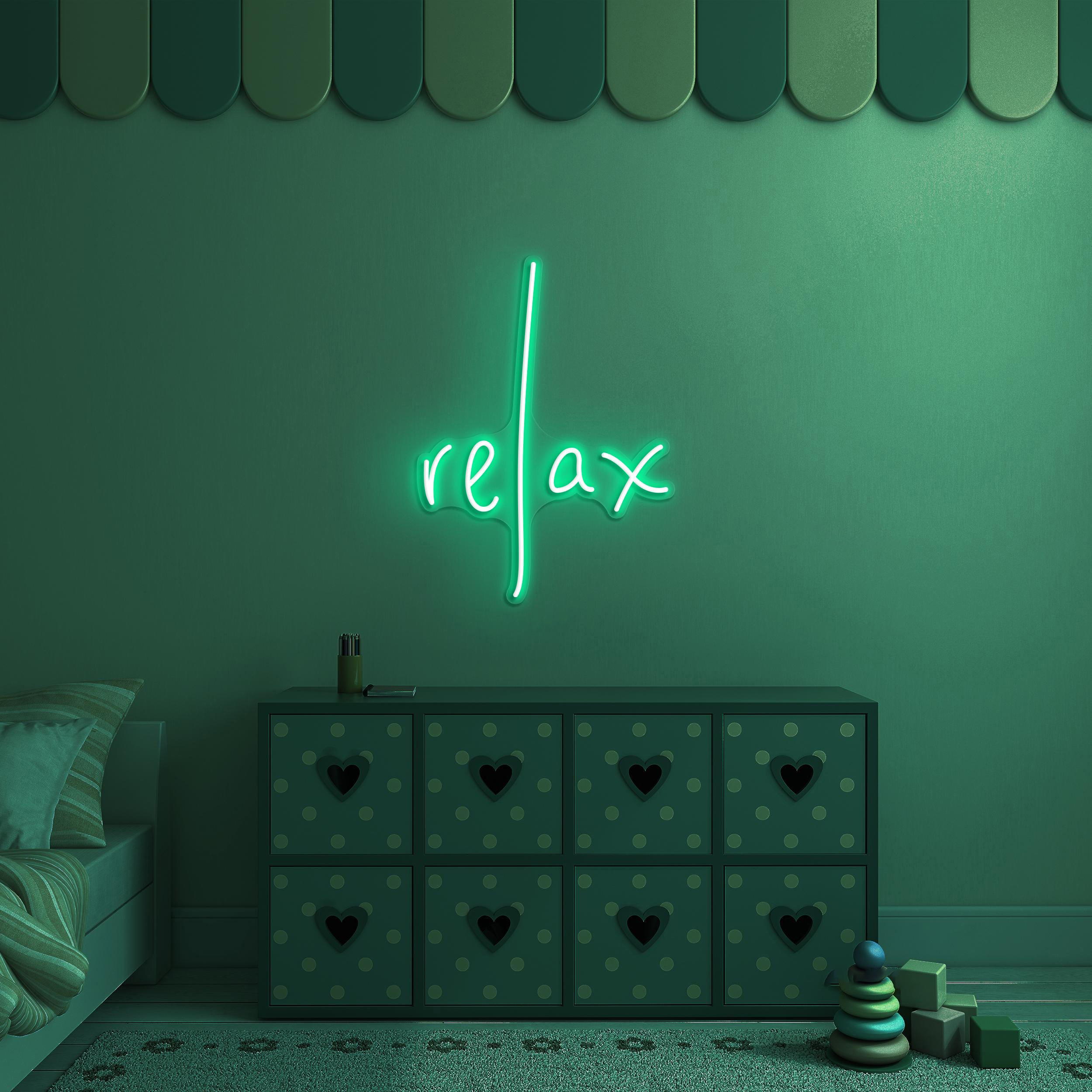 Relax Neon Sign, Relax LED Light, Relax Wall Art, Home Decor, Bedroom, Event, Wedding & Party Decor, Aesthetic Relax Decor, Custom Neon Sign