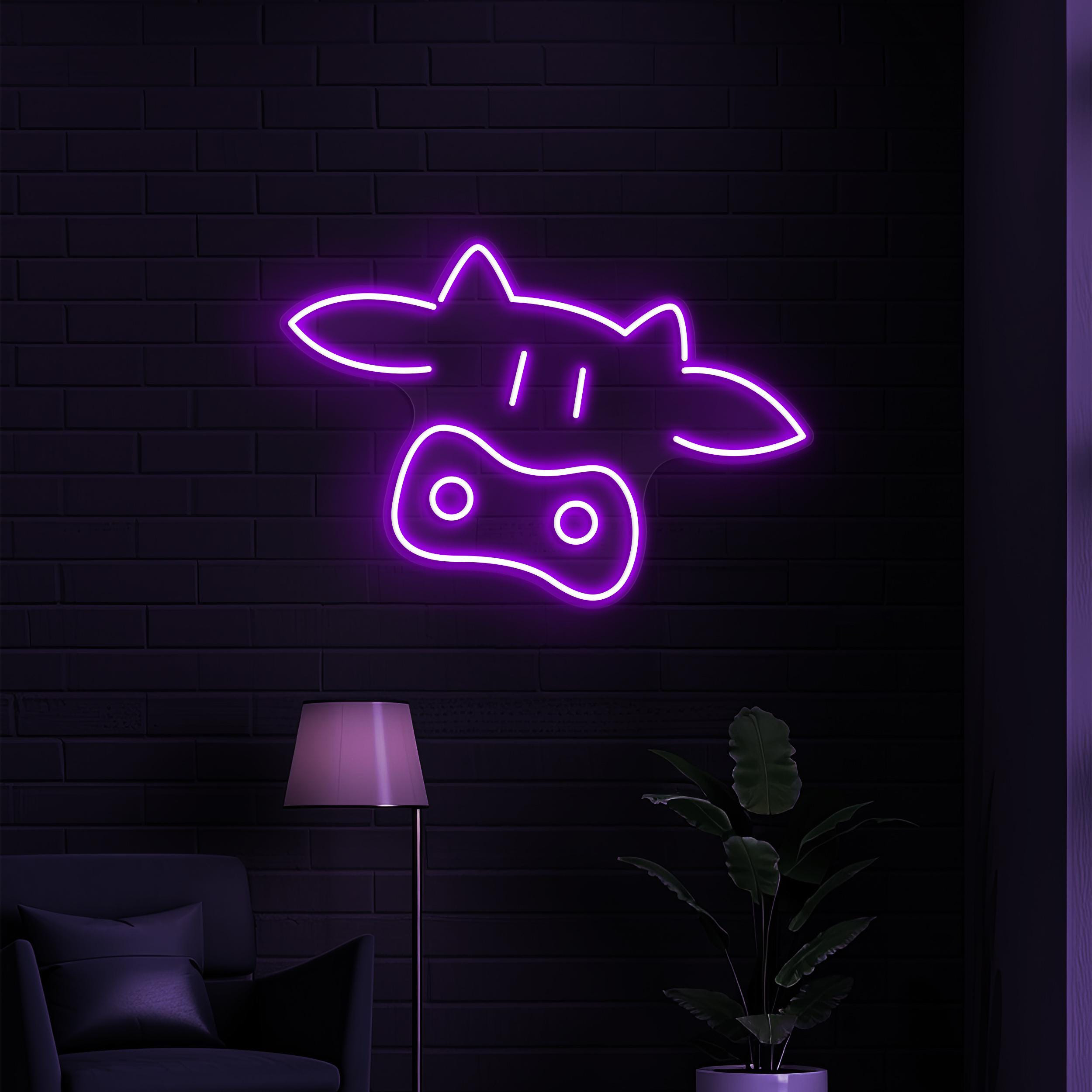 Dairy Cow Neon Sign, Dairy Cow LED Light, Dairy Cow Wall Decor, Dairy Farm Sign, Animal Farm House Wall Art, Home and Milk Shop Wall Decor