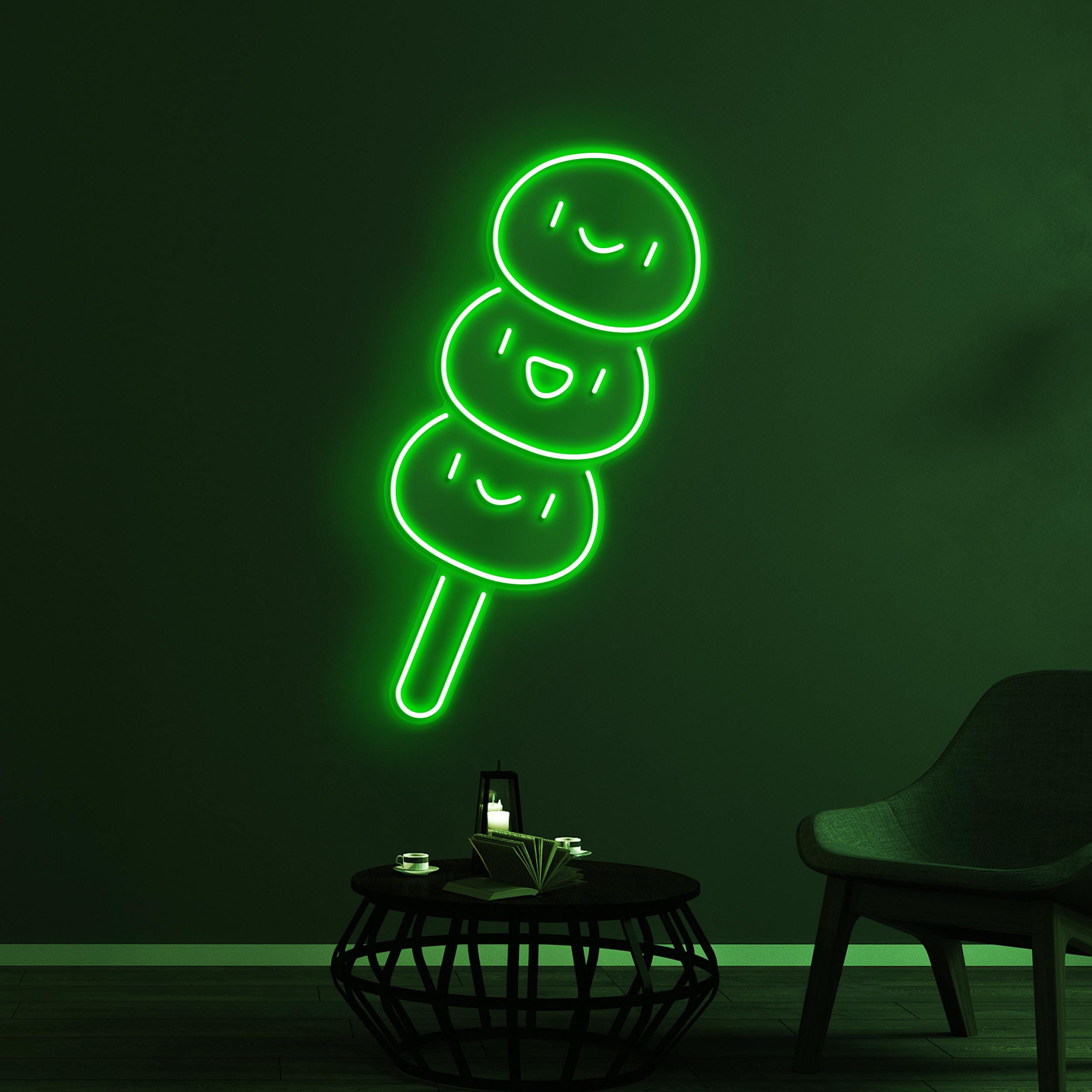 Dango Neon Sign, Dumpling LED Light, Cute Dango LED Light, Restaurant Wall Decor, kawaii Wall Art, Japanese Dumpling Art, Sweet Dish Sign