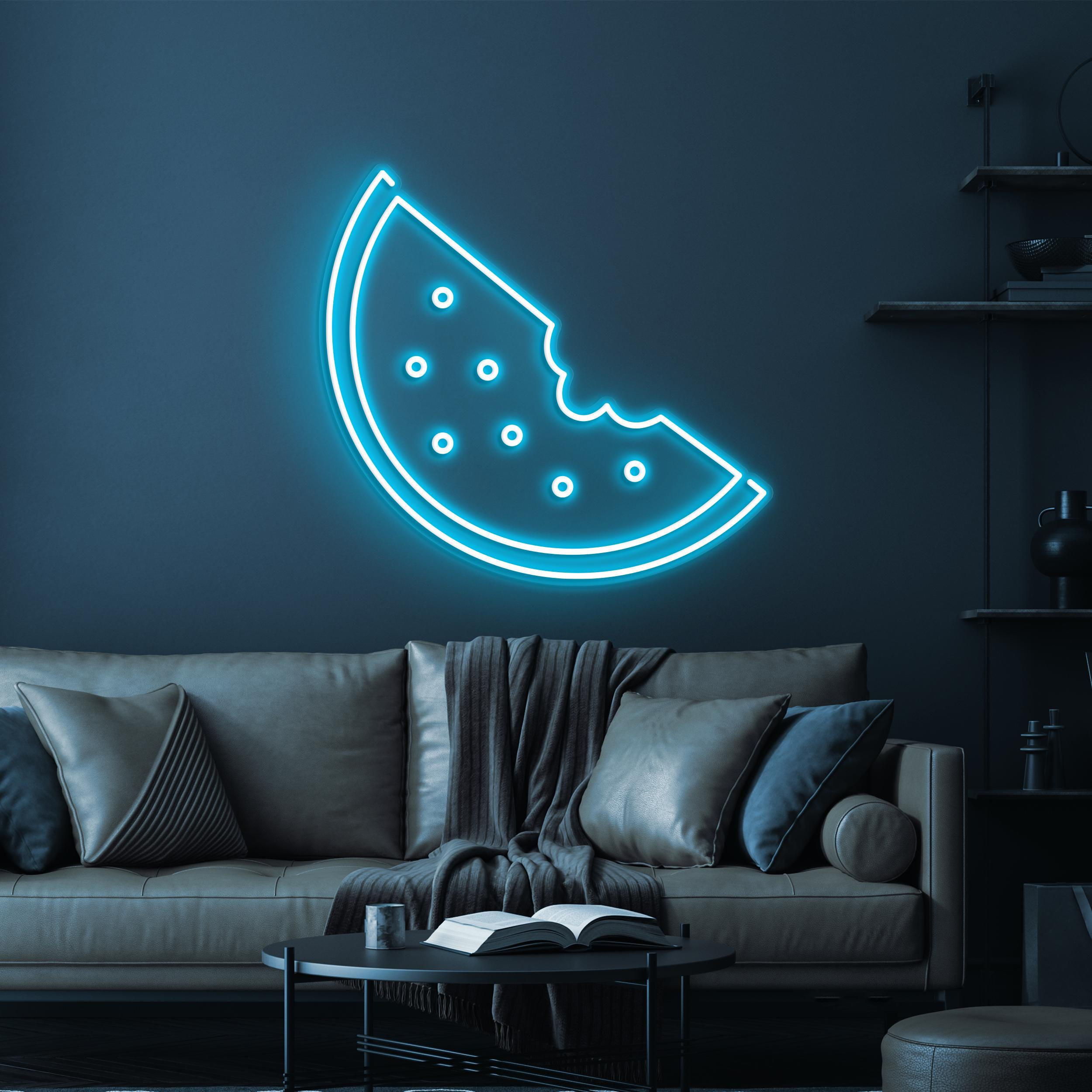 Watermelon Neon Sign, LED Watermelon Light, Watermelon Slice for Fruit Store, Fruit Juice Bar Decor, Kids Room Art, Food Sign for Home Decor