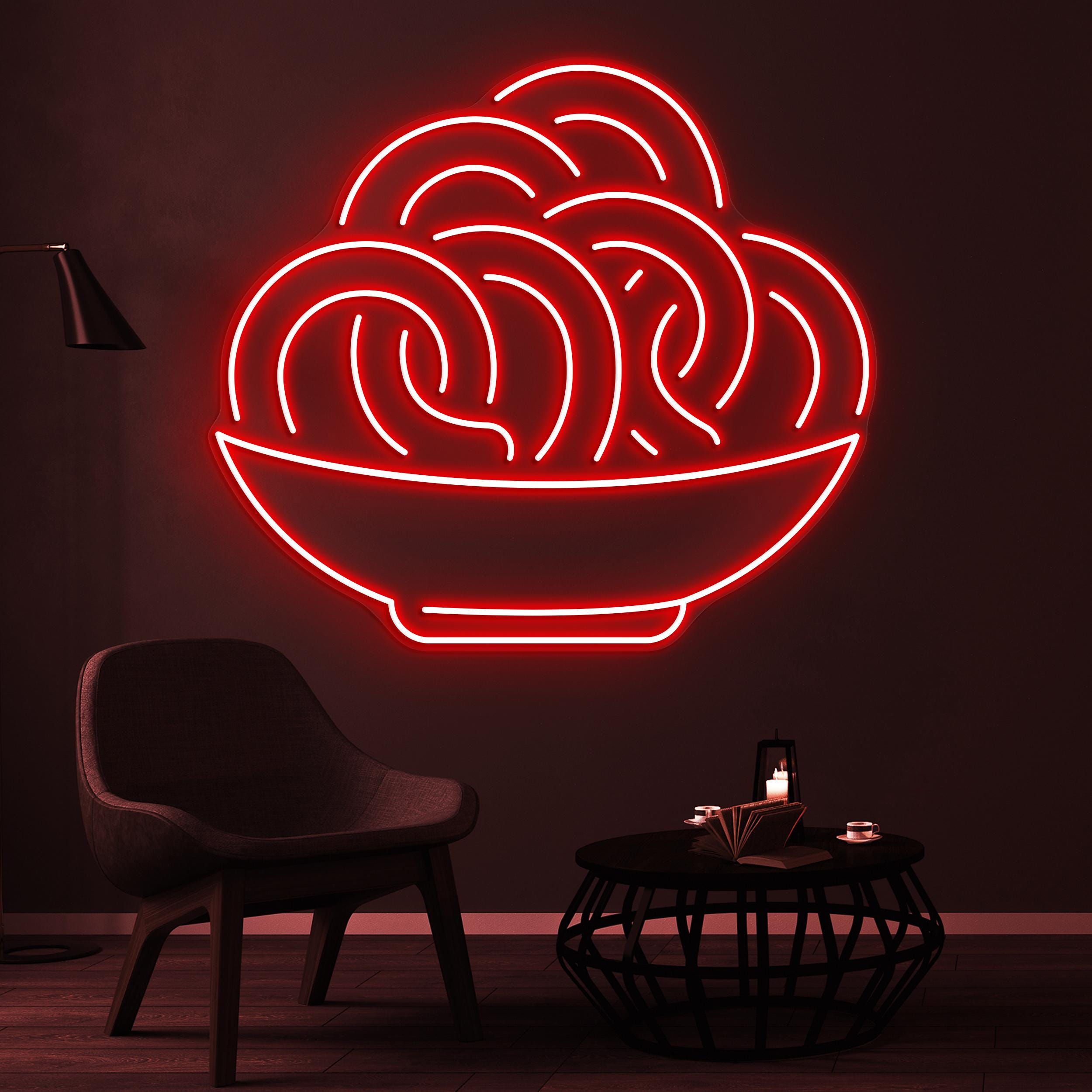 Noodle Bowl Neon Sign, Noodle Bowl LED Light, Ramen Wall Decor, Asian Restaurant Sign, Kitchen Wall Light, Pasta Neon Sign, Ramen Shop Decor