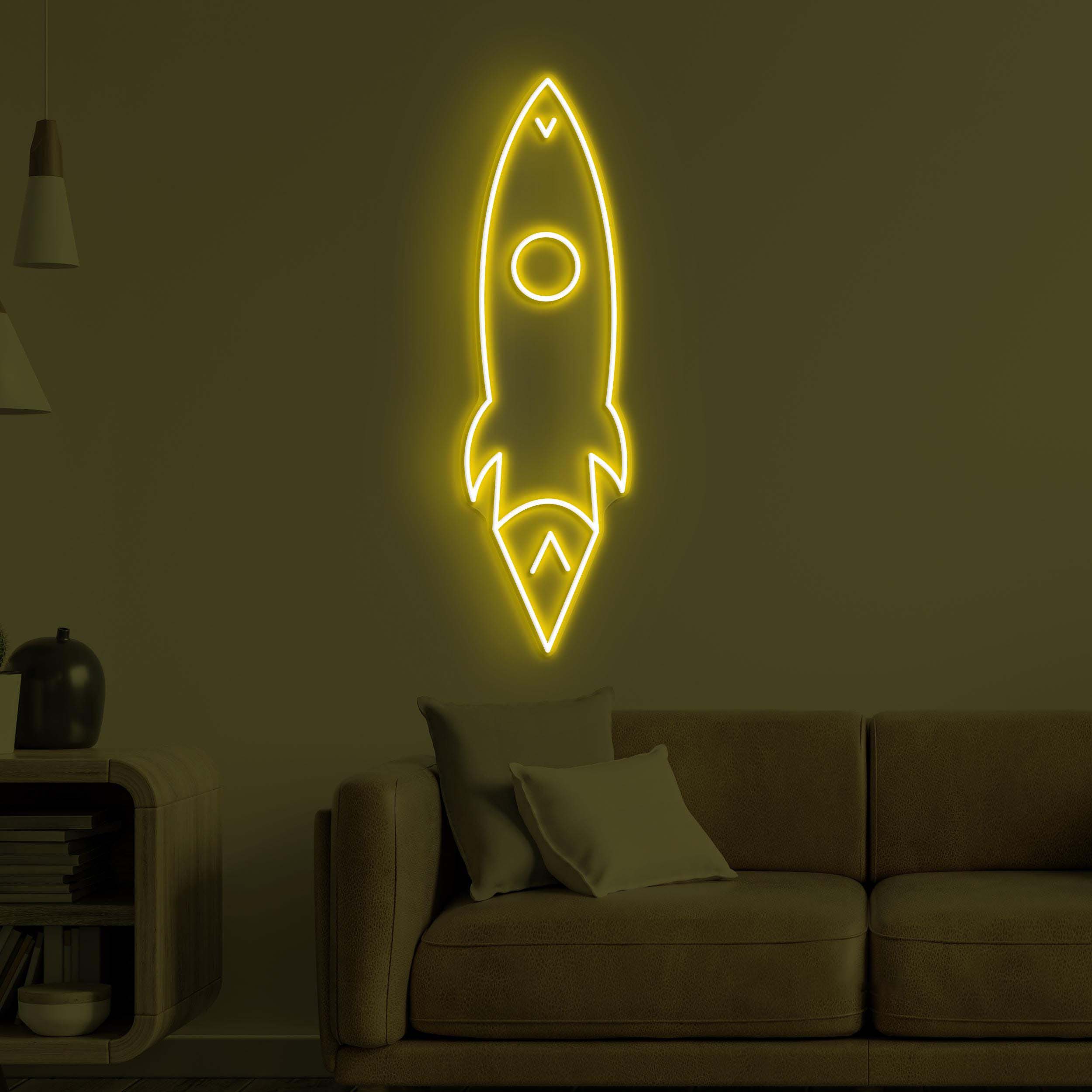 Rocket Neon Sign, Rocket LED Light, Space Ship Wall Decor, Game Room Neon Light, Personalized Neon Sign, Kids Room Wall Decor, Home Wall Art