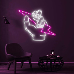 Hand Neon Sign, Lightning Hand LED Light, Thunder Light Hand Wall Art, Game Room Wall Decor, Hand Holding Light Sign, Home Decor, Gift Idea