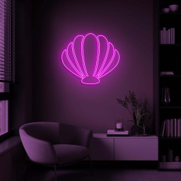 Seashell Neon Sign, Seashell LED Light, Mollusk Shell Decor, Mermaid Shell Light, Sea Animal Wall Art, Seashell Lover Gift, Home, Room Decor