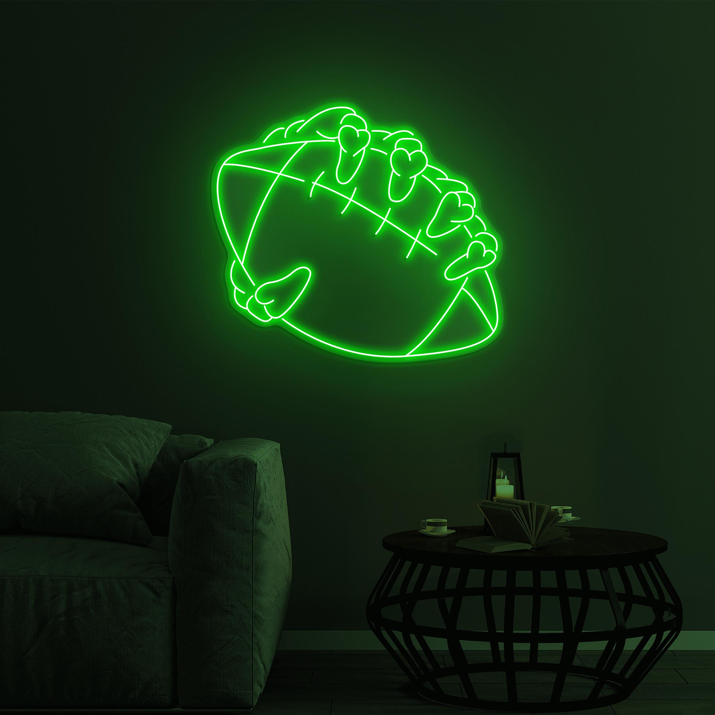 Football Skeleton Hand Neon Sign, American Football LED Light, Football Skeleton Hand LED Art, Game Room Art, Sports Shop Decor, Ball Lover