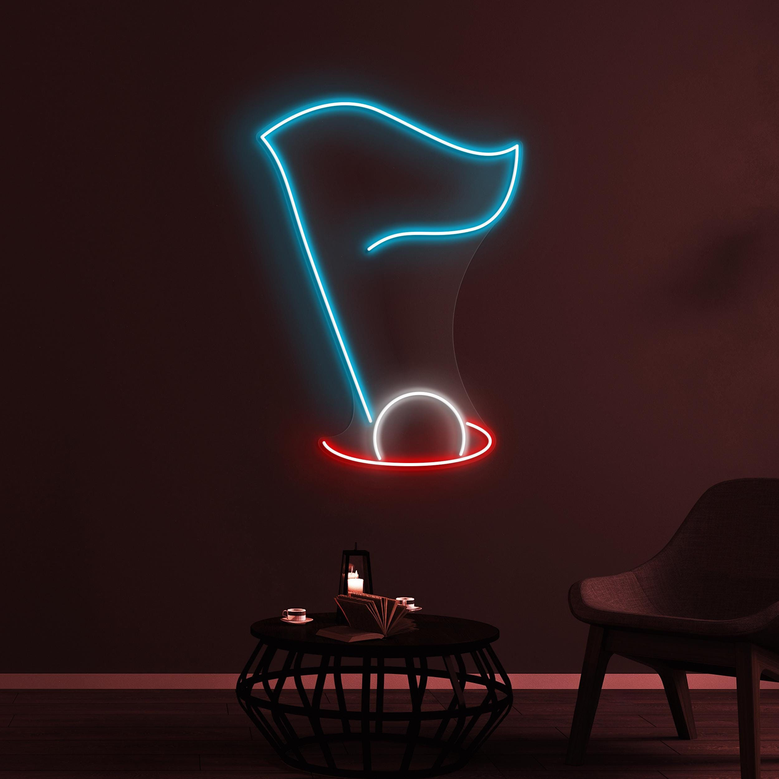 Golf Flag Neon Sign, Golf Flag LED Light, Golf Flag Wall Decor, Golf Club Neon Sign, Game Room Wall Art, Led Neon Art, Golf Lover Gift
