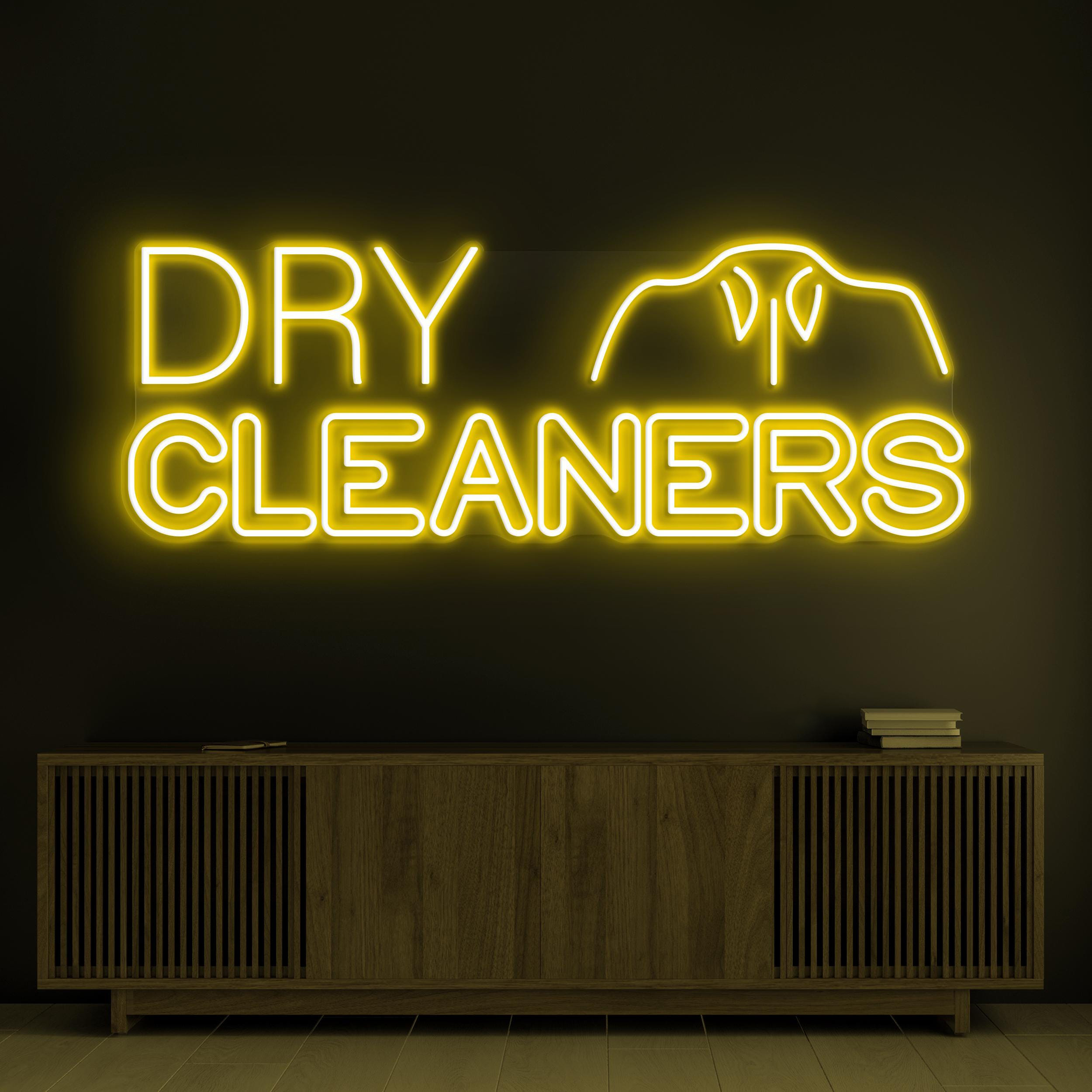 Dry Cleaners Neon Sign, Dry Cleaners LED Light, Shirt Wall Art, Hanger Clean Neon Decor, Laundry Room Decor, Dry Clean Shop Wall Decor, Gift