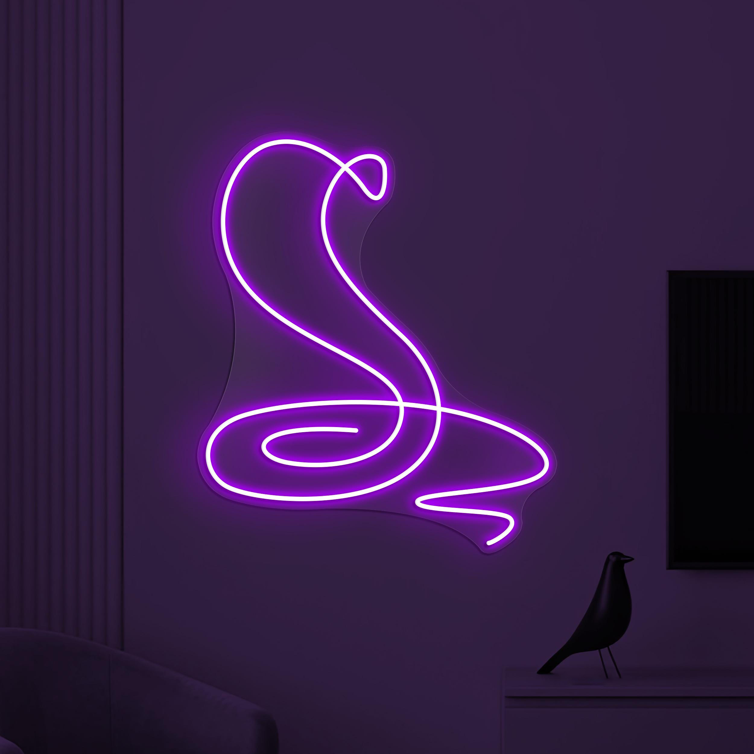 Snake Neon Sign, Snake LED Light, Cobra Snake LED Light, Animal Shop Wall Art, Home Wall Decor, Gift for Snake Lover, Reptile Neon Light