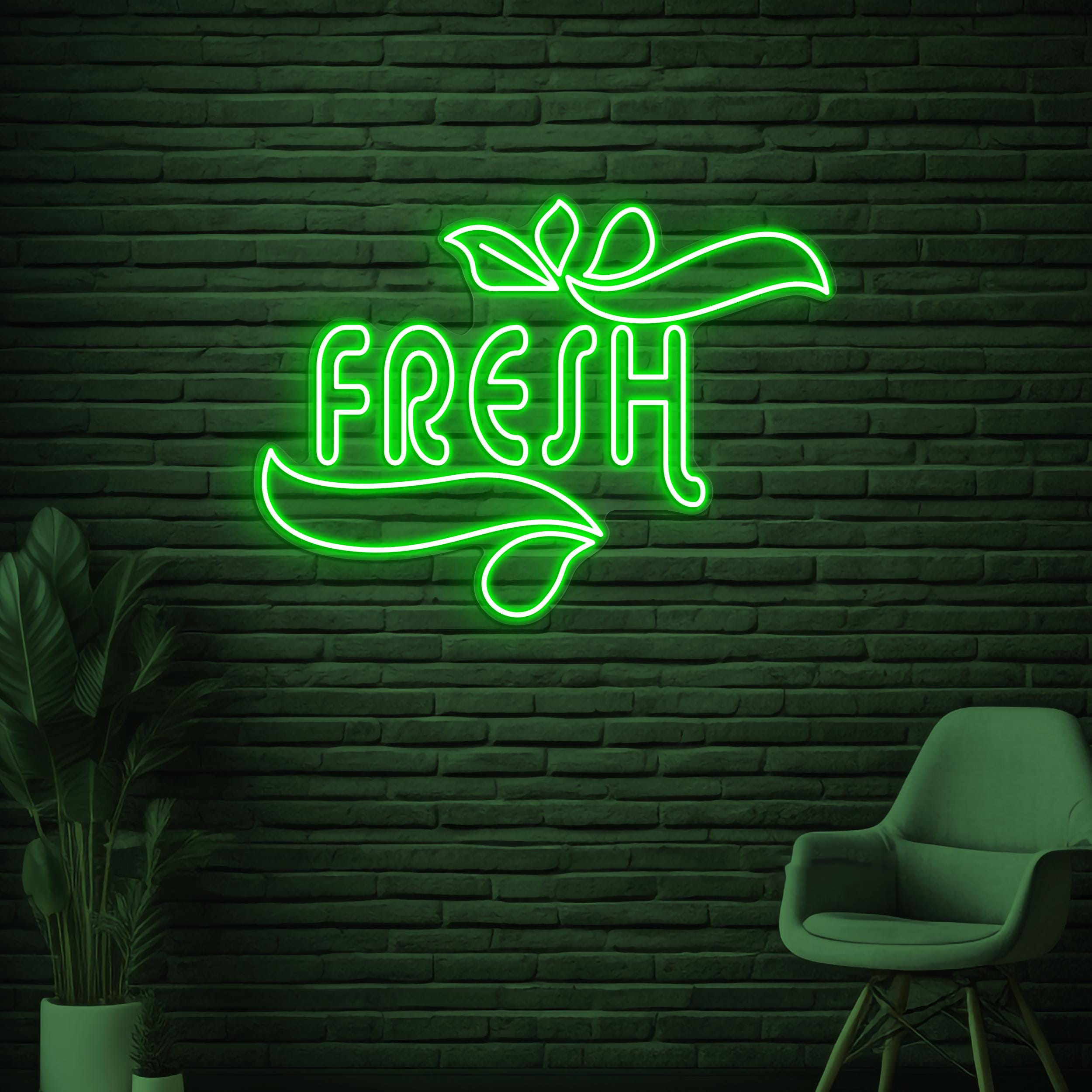 Fresh Neon Sign, Fresh LED Light, Fresh Logo Wall Decor, Shops Neon Art, Personalized Fresh Sign, Drink Corner Neon Sign, Led Wall Art Sign