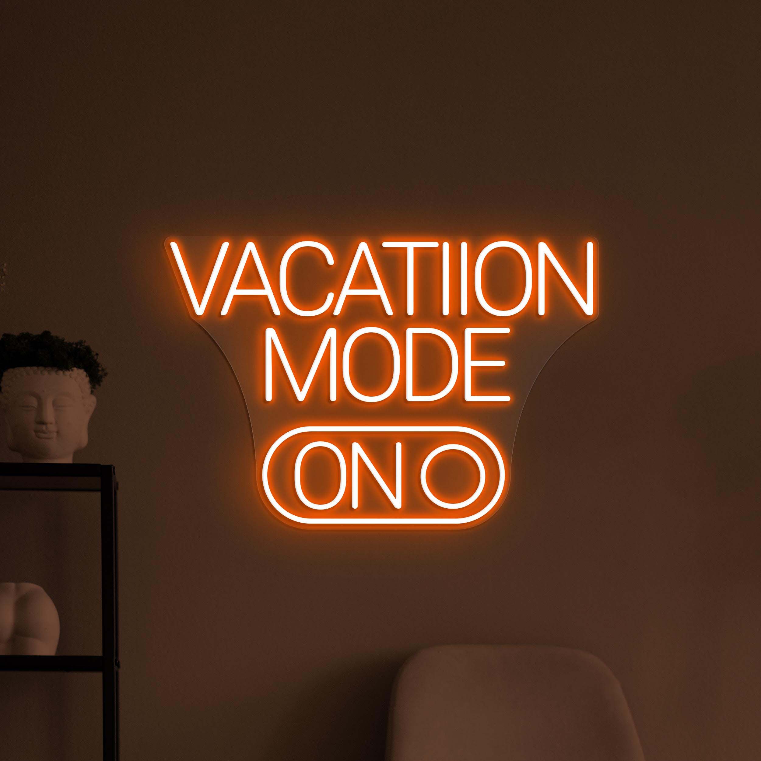 Vacation Mode On Neon Sign, Vacation Mode On LED Light, Home Wall Decor, Kids Room Wall Art, Personalized Neon Sign, Relax Mode Neon Light